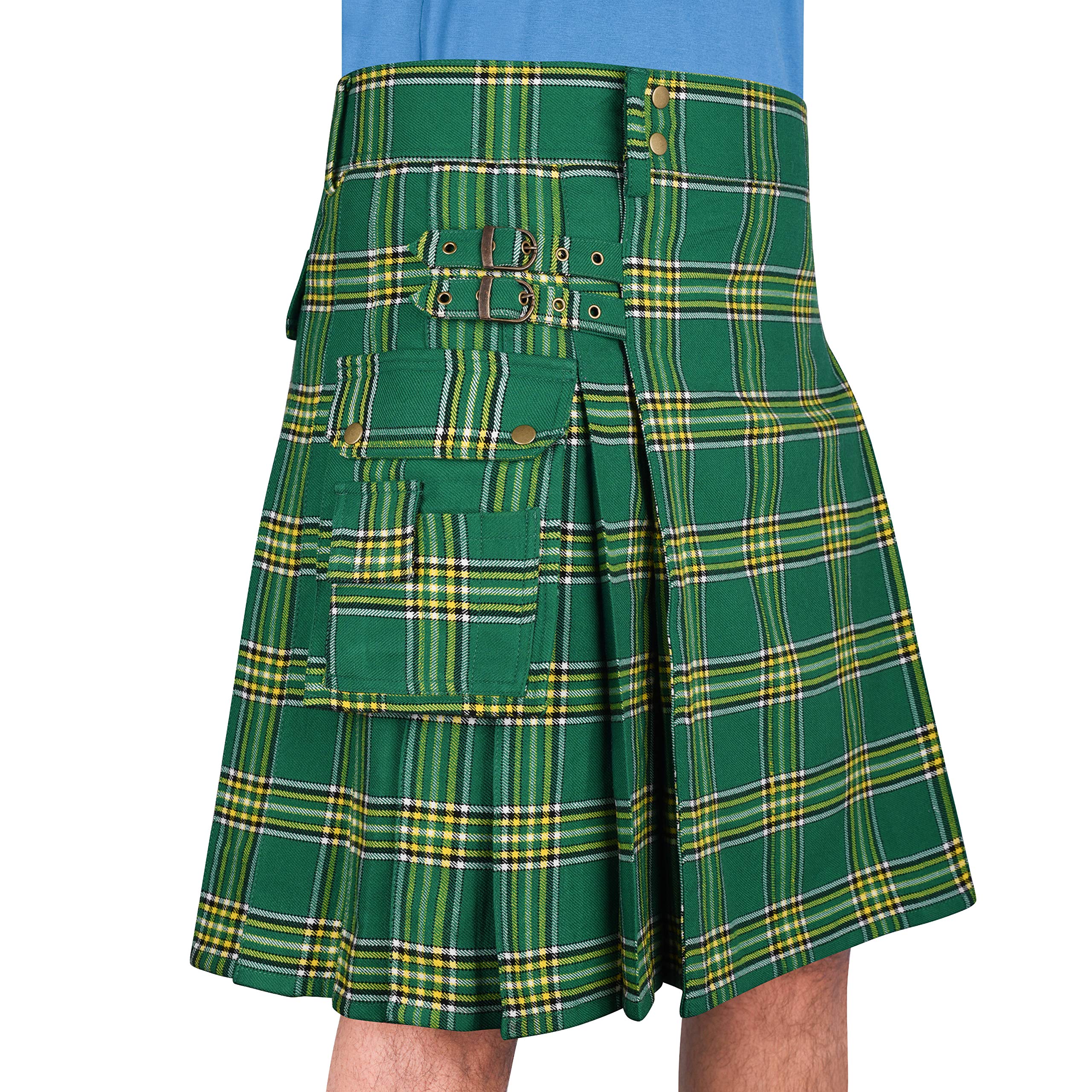 Custom Plus Size Men's Heavy Tartan 16 OZ Utility Kilt - Durable Scottish Kilt for Men | Perfect for Highland Games, Renaissance Fairs & Cosplay