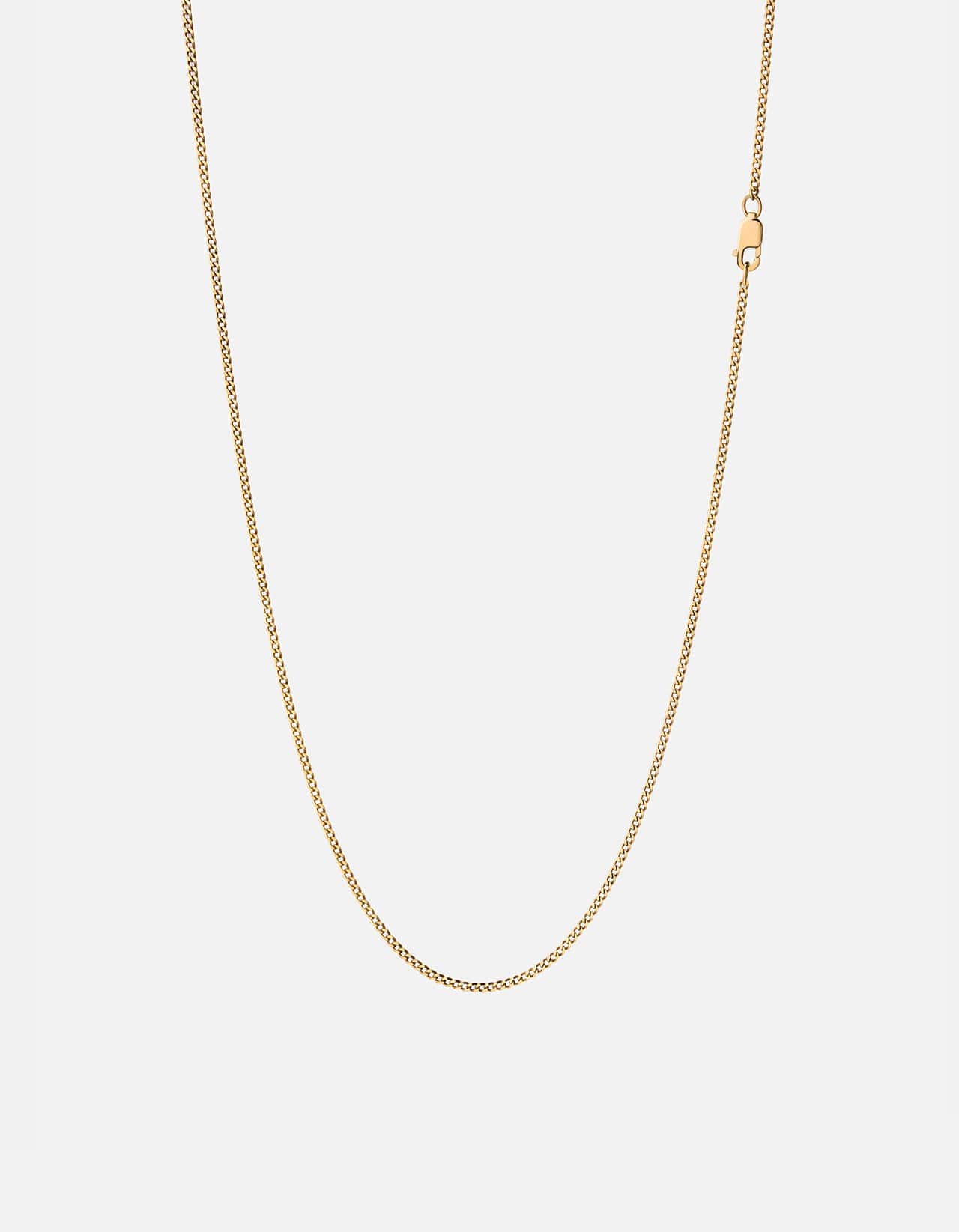 1.3mm Cuban Link Chain Necklace for Men & Women - 14K Gold Plated Stainless Steel - Perfect for Layering, Gifts & Everyday Wear