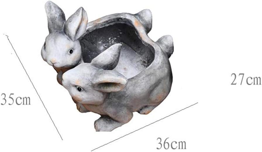 Cute Rabbit Flower Pot Hanging Planters - Garden & Balcony Decoration for Indoor/Outdoor Plants - Perfect for Home, Patio, and Small Space Gardening