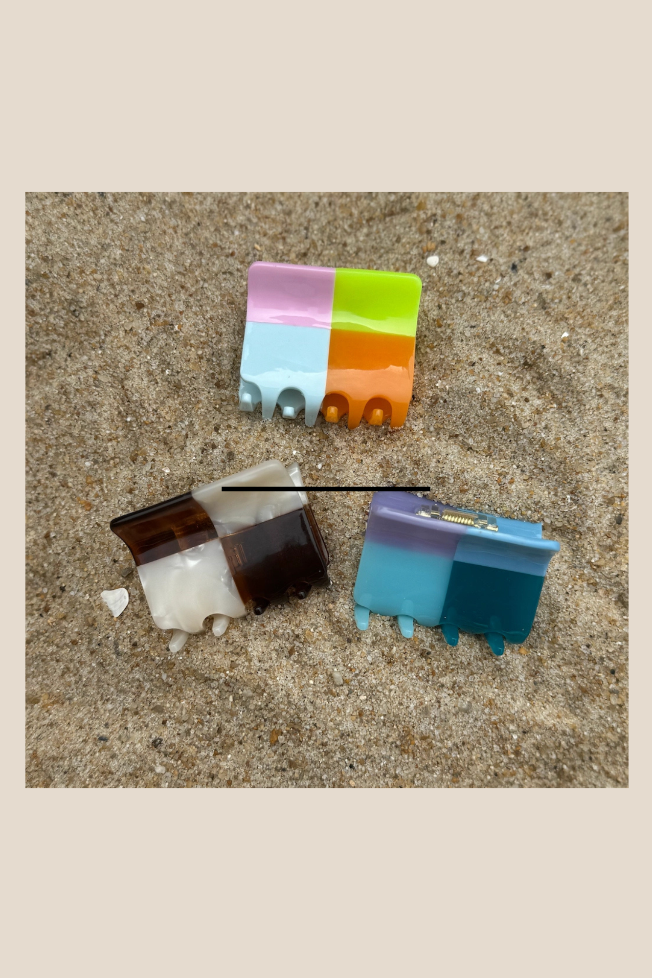 Neutral Quad Hair Claw Clip - 4 Pack Large Hair Clips for Women, Non-Slip Hair Accessories for Thick Hair - Perfect for Ponytails, Buns & Everyday Hairstyles