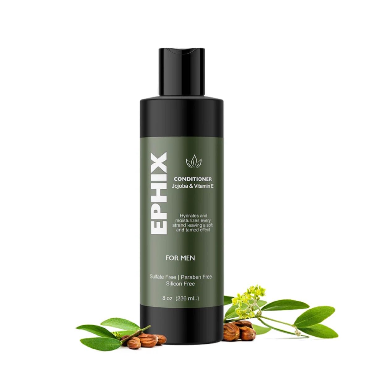Men's Hair Conditioner with Jojoba Oil & Vitamin E - Sulfate Free, 8 oz - Hydrating & Nourishing for Dry, Damaged Hair - Perfect for Daily Use & Post-Shower Care