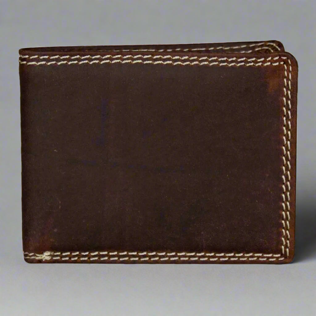 Viceroy Men's Bifold Leather Wallet - Slim RFID Blocking Genuine Cowhide Wallet for Cash & Cards - Perfect for Everyday Use, Travel & Gifts