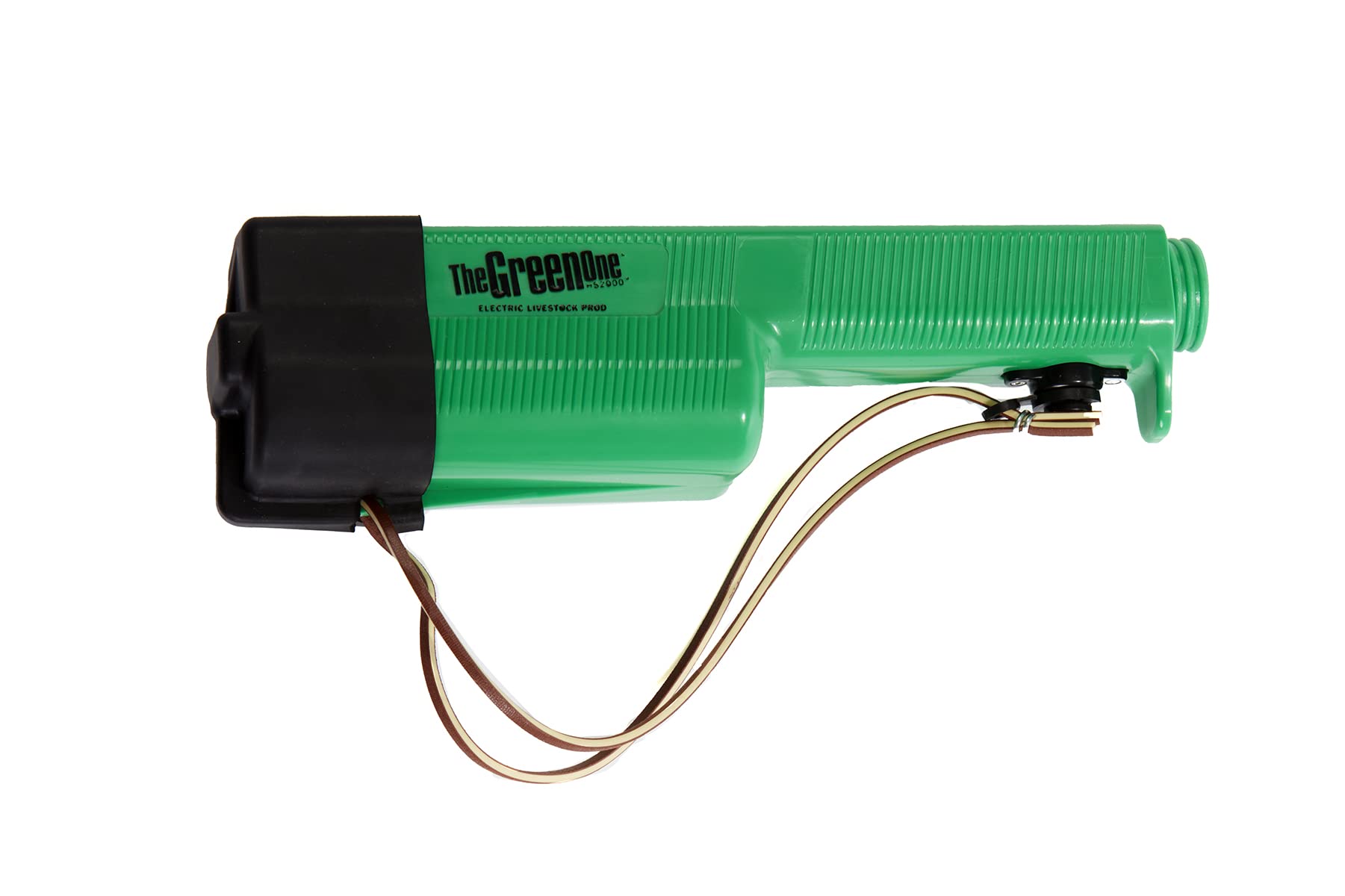 Hot-Shot® HS2000 Rechargeable Electric Cattle Prod Handle - USB Charger Included | Green Livestock Prod for Cattle, Horses & Farm Animals | Perfect for Training, Herding & Veterinary Use