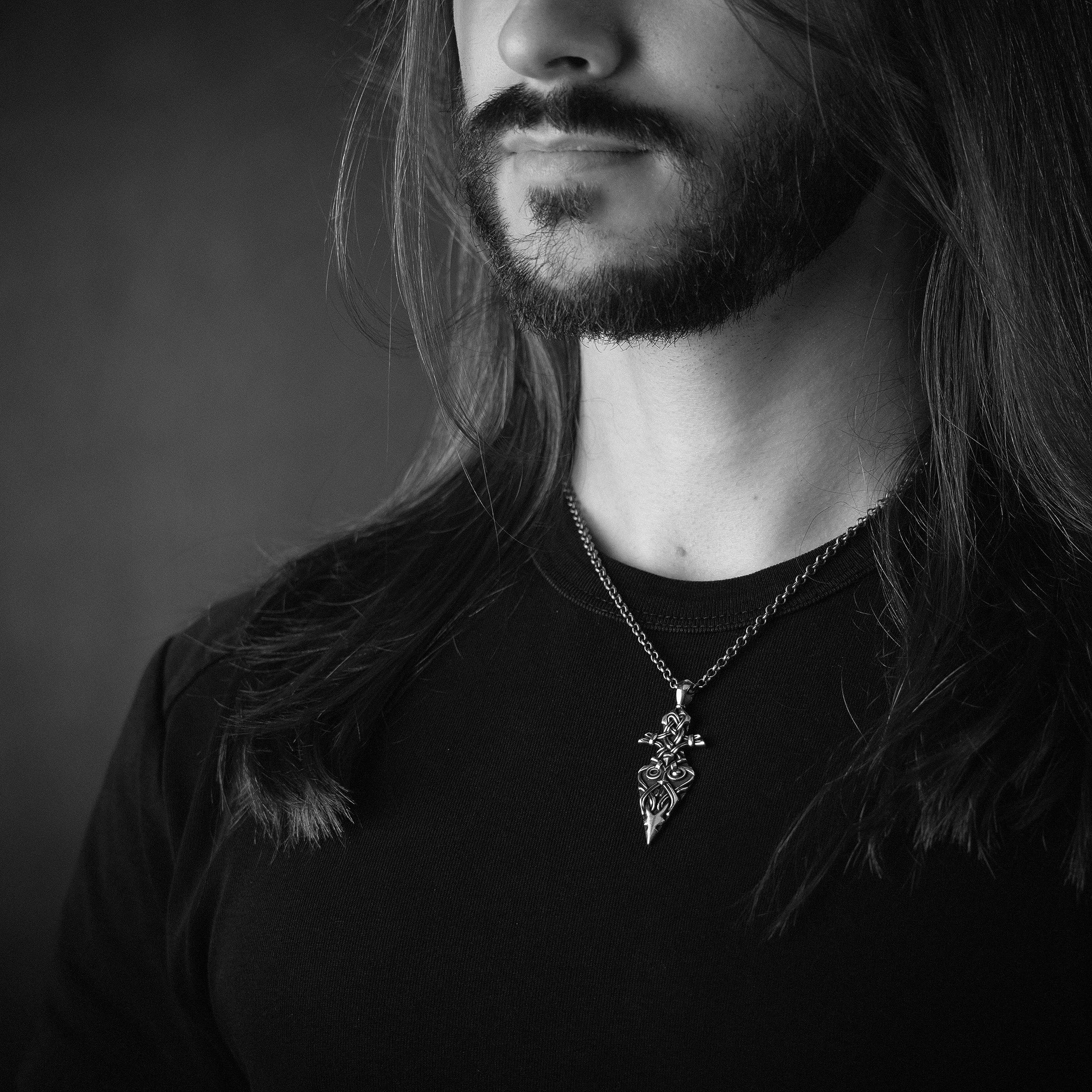 Viking Odin Gungnir Spear Pendant Necklace - Sterling Silver Viking Jewelry for Men & Women - Norse Mythology Talisman - Perfect Viking Gift for Cosplay, LARP & Norse Pagan Rituals