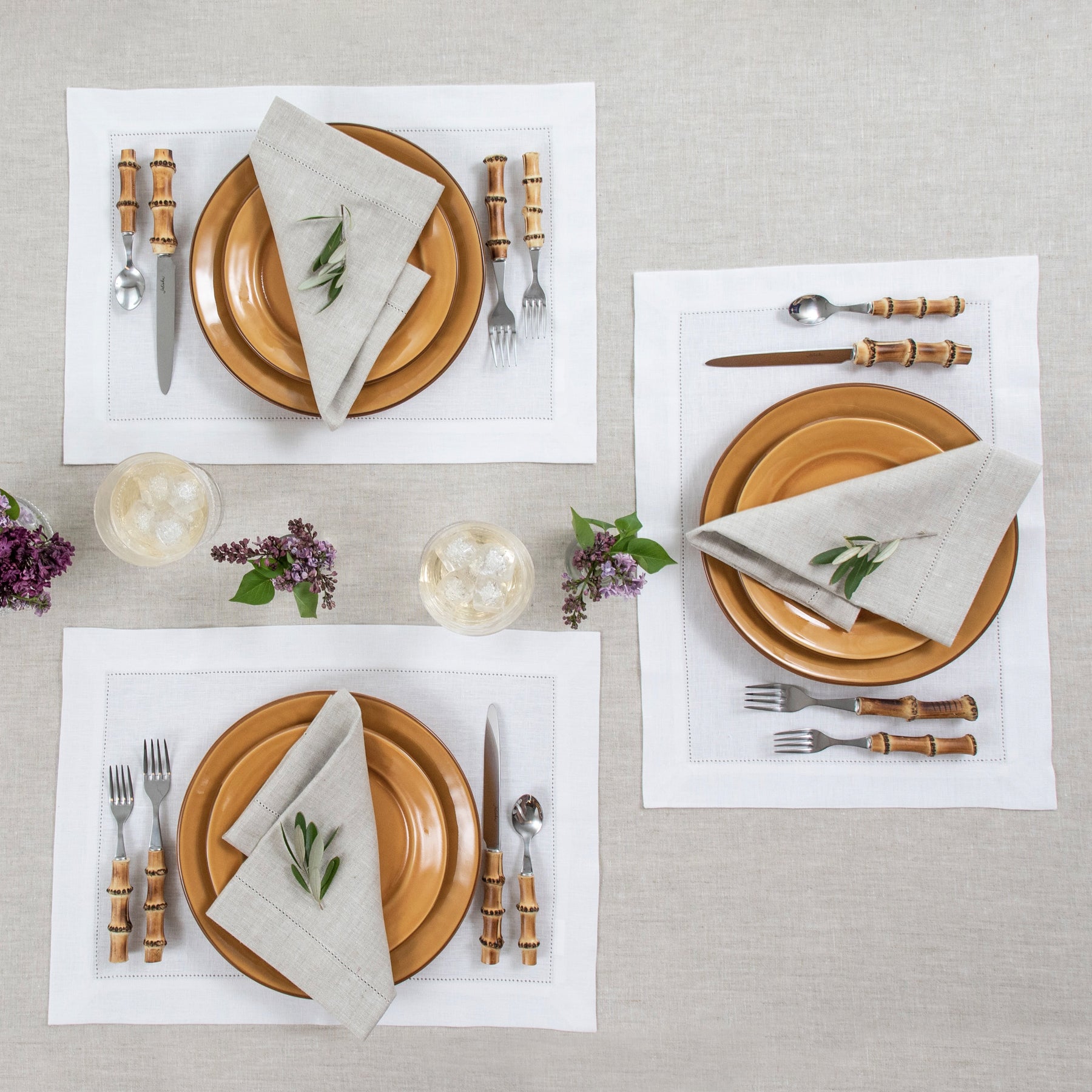 Premium Medium Weight Hemstitch Napkins - 12-Pack White Linen Dinner Napkins for Formal Dining, Weddings & Special Occasions
