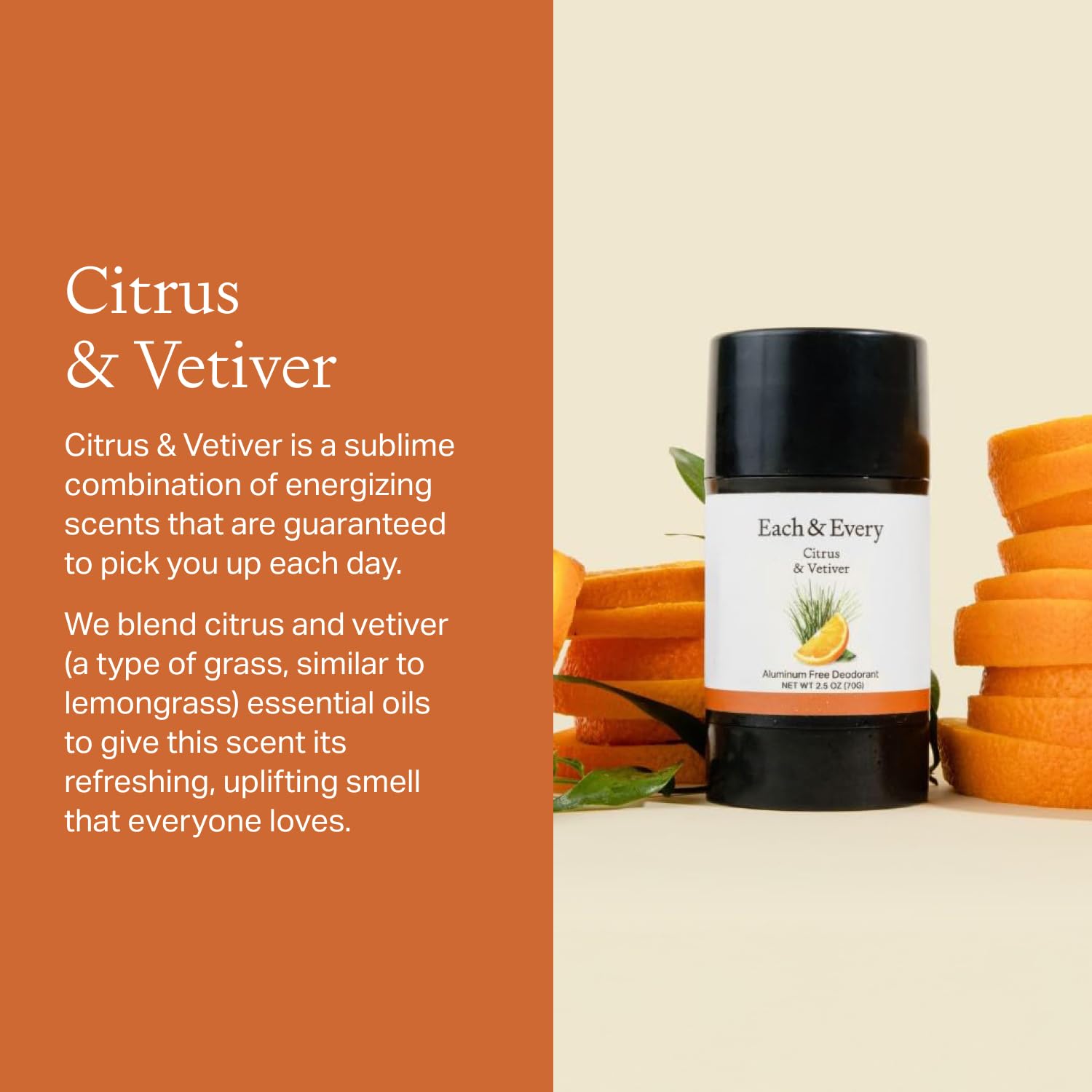 Each & Every All Natural Deodorant for Women & Men - Aluminum Free, Vegan & Cruelty-Free - Best Sellers Multipack with Lavender Lemon, Citrus Vetiver & Coconut Lime Scents - Travel Size Deodorant (3 Pack, 2.5 Oz Each) - Perfect for Gym, Work & Everyday Freshness