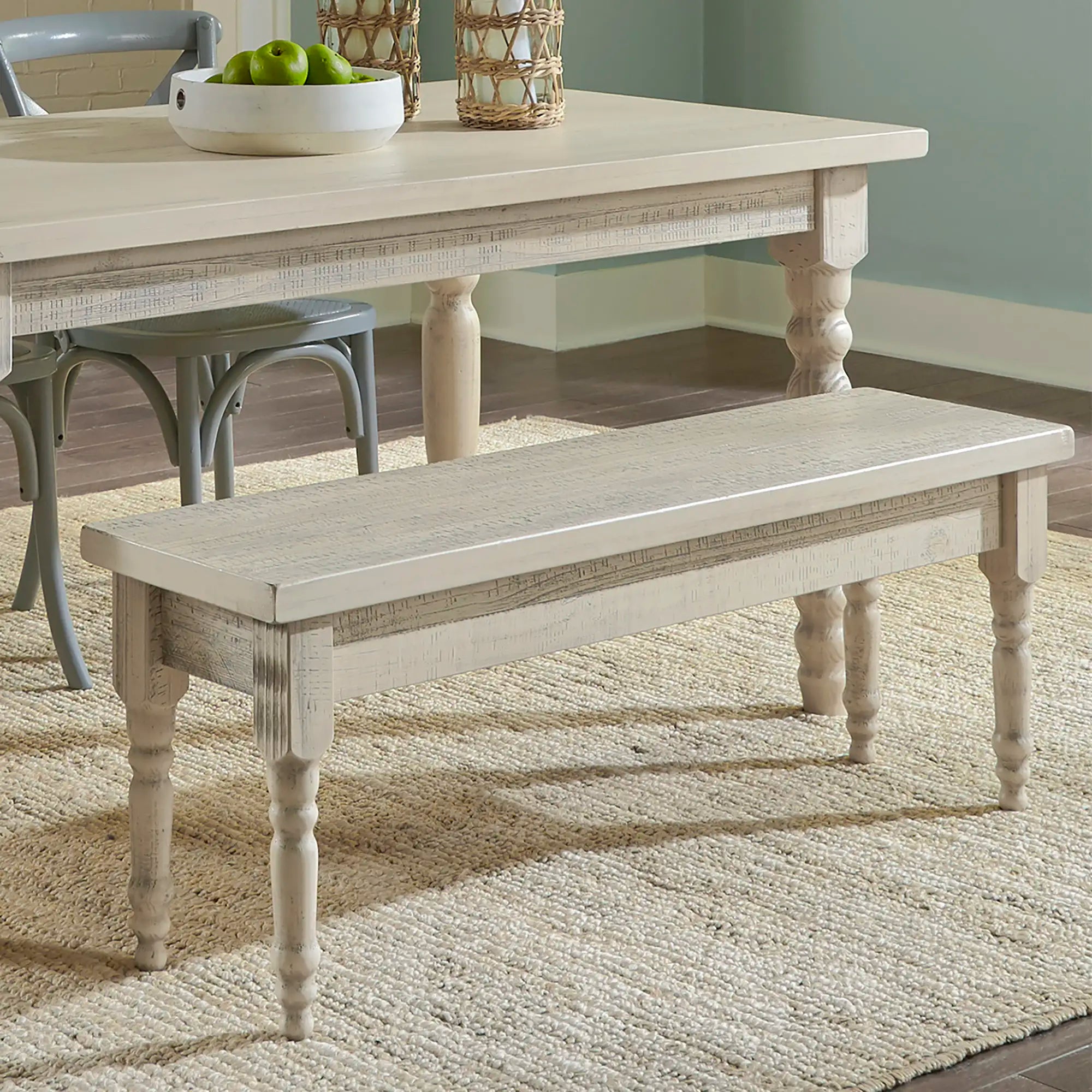 Valerie Solid Wood Bench - Rustic Entryway, Dining, or Bedroom Seating - Handcrafted Wooden Bench for Home Decor