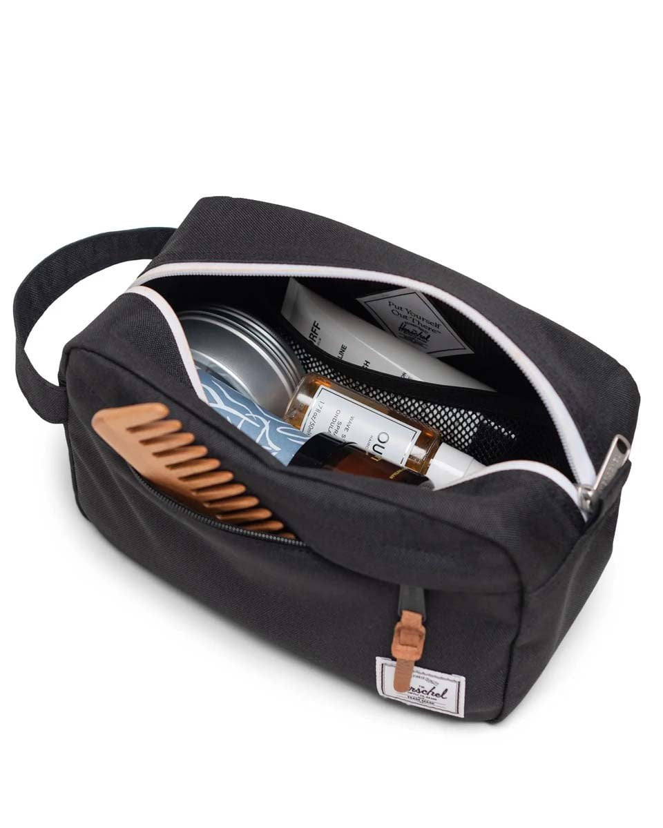 Herschel Chapter Travel Kit - Water-Resistant Toiletry Bag for Men & Women, Navy Blue - Perfect for Gym, Camping, and Weekend Getaways