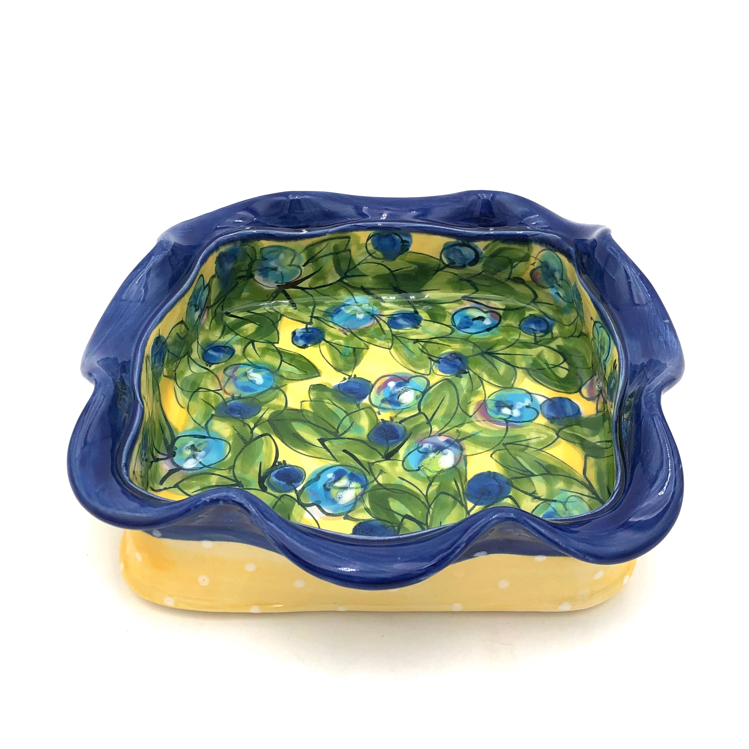 Susan & Peter Stark Yellow Ceramic Brie Baker - Oven Safe Cheese Warmer for Parties & Entertaining