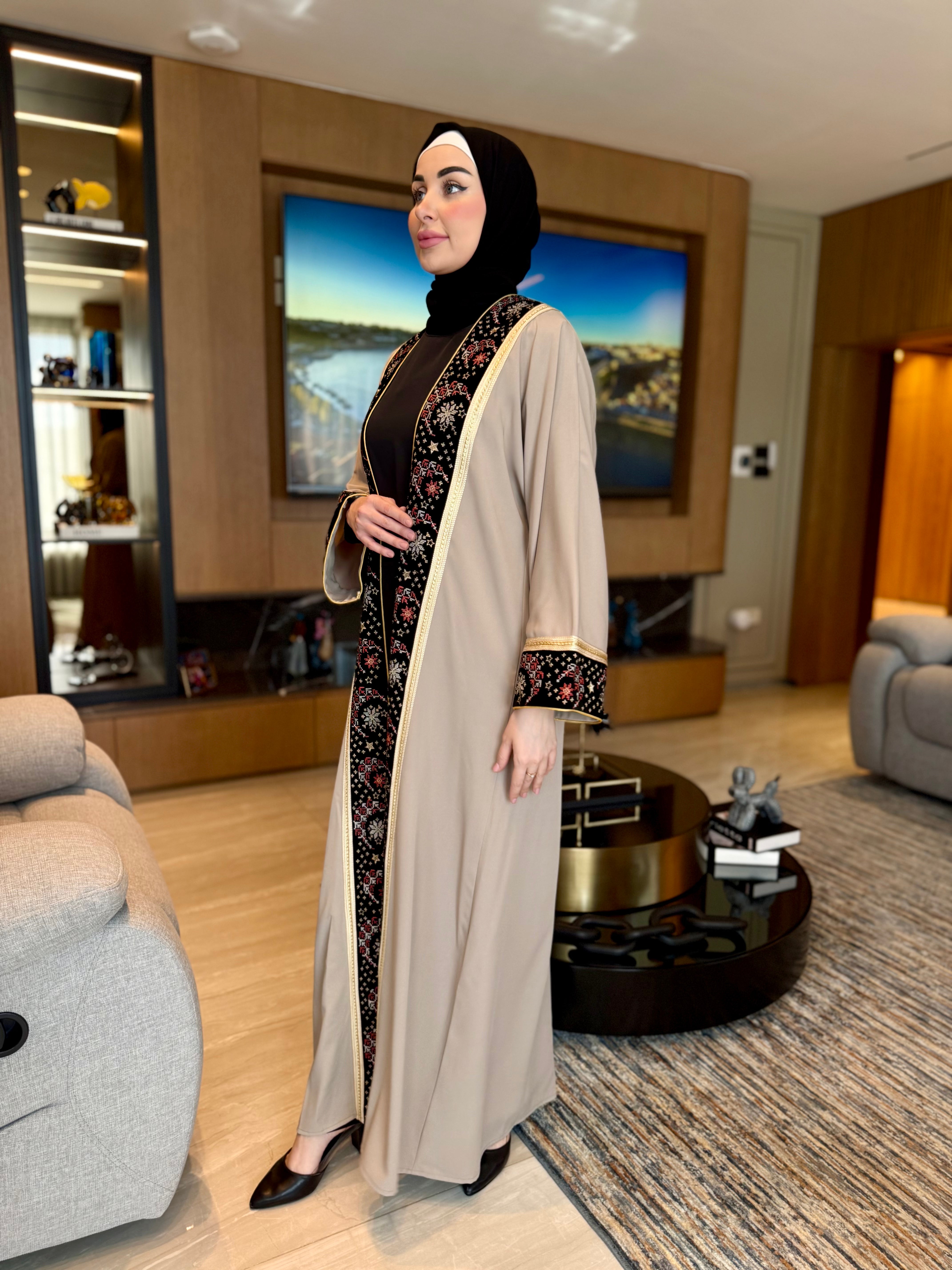 Luxury Embroidered Abaya Dress for Women - Elegant Islamic Modest Fashion - Perfect for Prayer, Weddings & Special Occasions