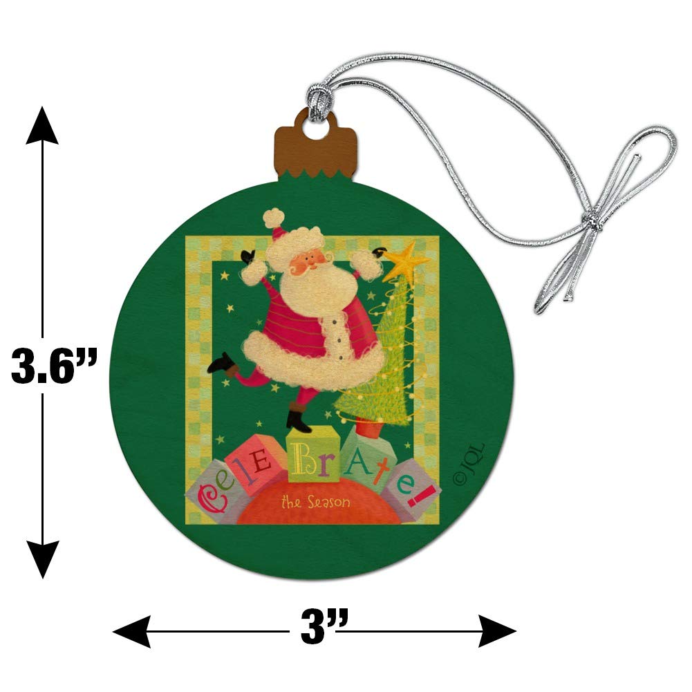 Santa Wooden Christmas Tree Ornament - Holiday Decor for Christmas Tree, Festive Santa Blocks for Seasonal Celebration | Perfect for Home, Office, and Gift Giving