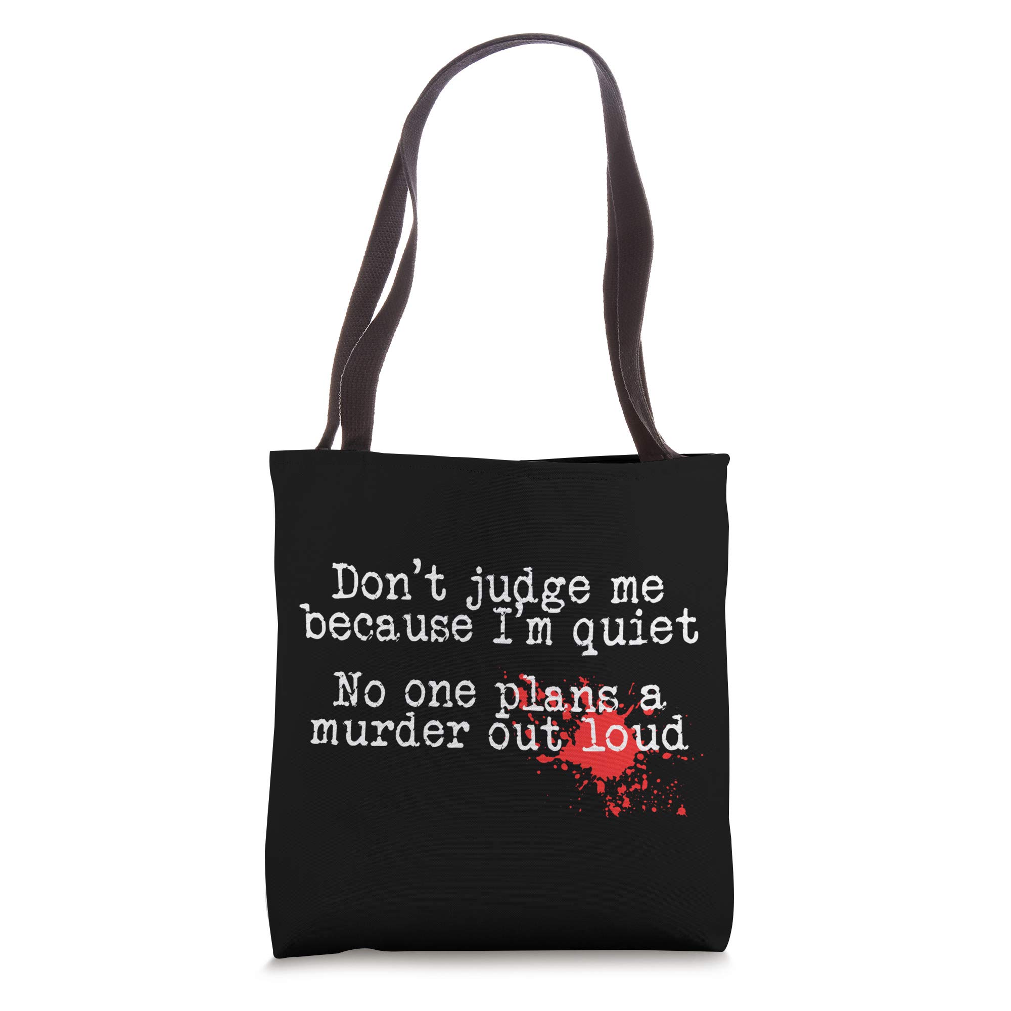 True Crime Fan Gift - Funny Crime Junkie Tote Bag for Introverts | Perfect for Book Lovers, Podcast Enthusiasts & Mystery Fans