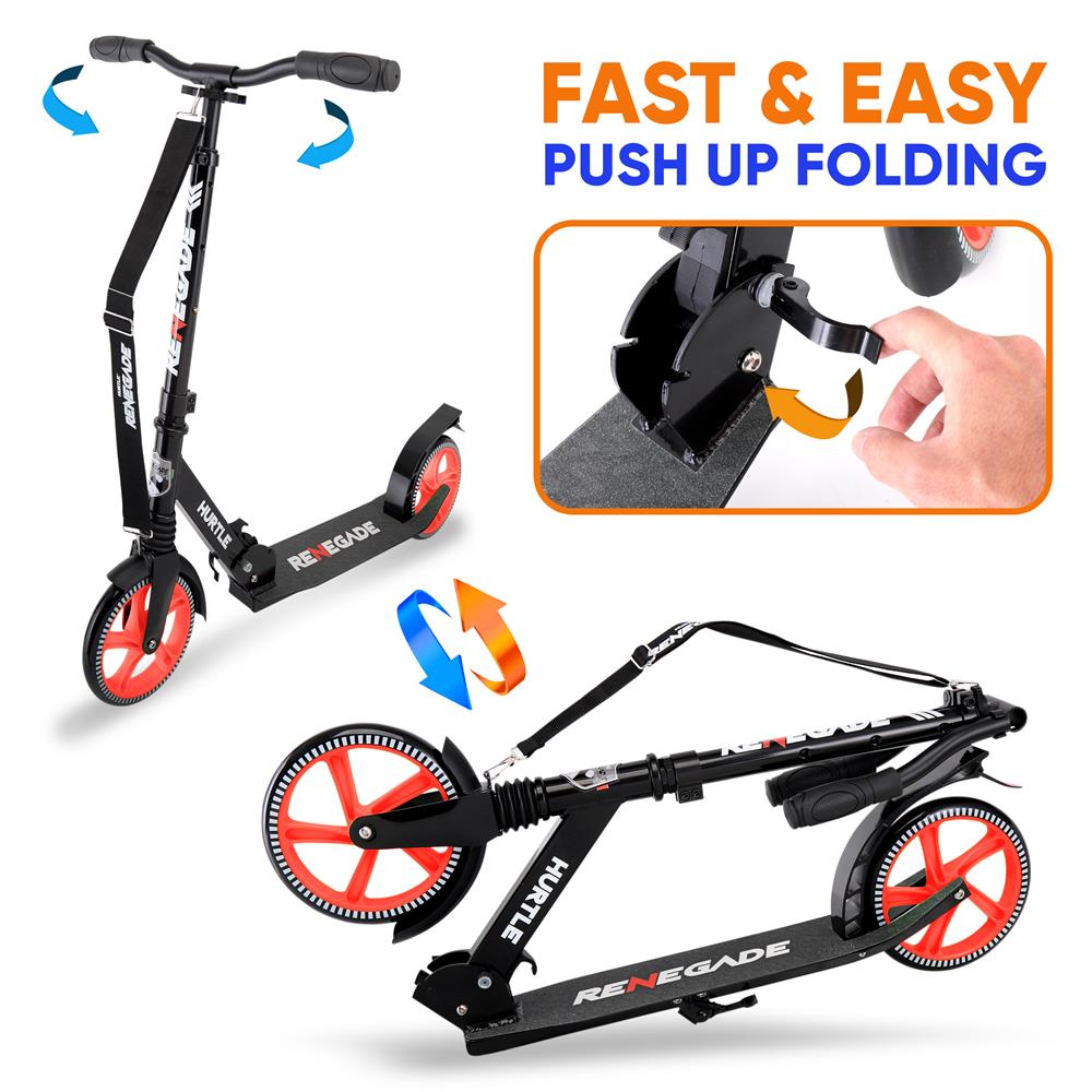Foldable Kick Scooter for Adults & Teens - Lightweight Aluminum Commuter Scooter with Adjustable Handlebar - Perfect for Urban Commuting, Campus Travel & Leisure Rides