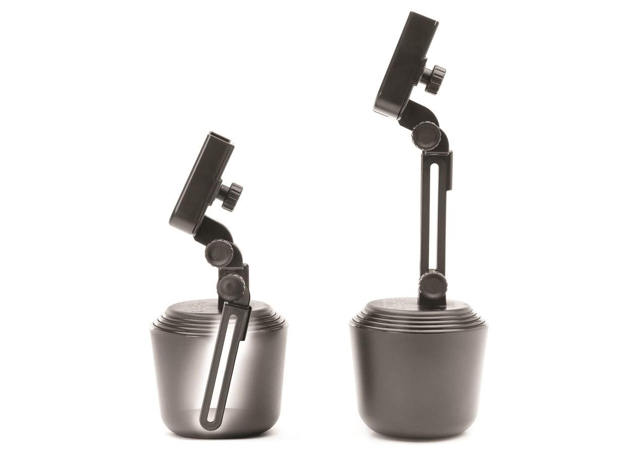 WeatherTech CupFone with Extension - Solid Billet Aluminum Knobs (8ACF1EB) - Perfect for Car, Truck & RV Cup Holders - Secure Phone Mount for Hands-Free Driving