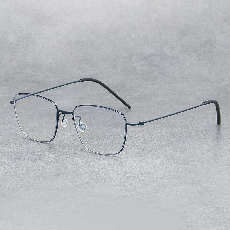 Stylish Black Titanium Square Screwless Eyeglasses for Women - Lightweight & Durable Full Rim Frames (Model 45530) | Perfect for Office, Reading & Everyday Fashion
