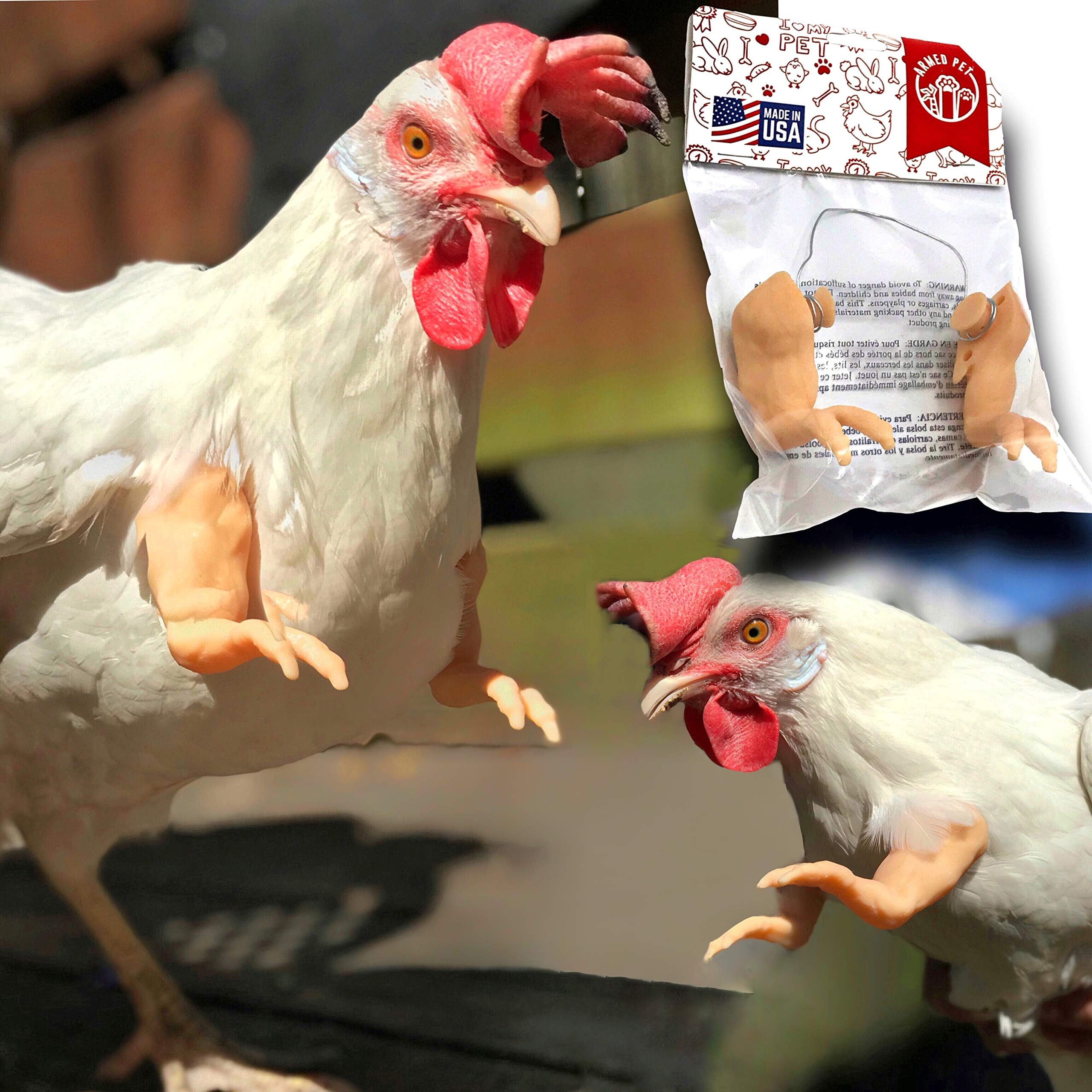 T-Rex Dinosaur Chicken Arms - 3D Printed Funny Chicken Costume & Photo Prop | Novelty Gift for Viral Photos & Memes | Made in USA | Perfect for Halloween, Cosplay, Parties & Social Media Pranks