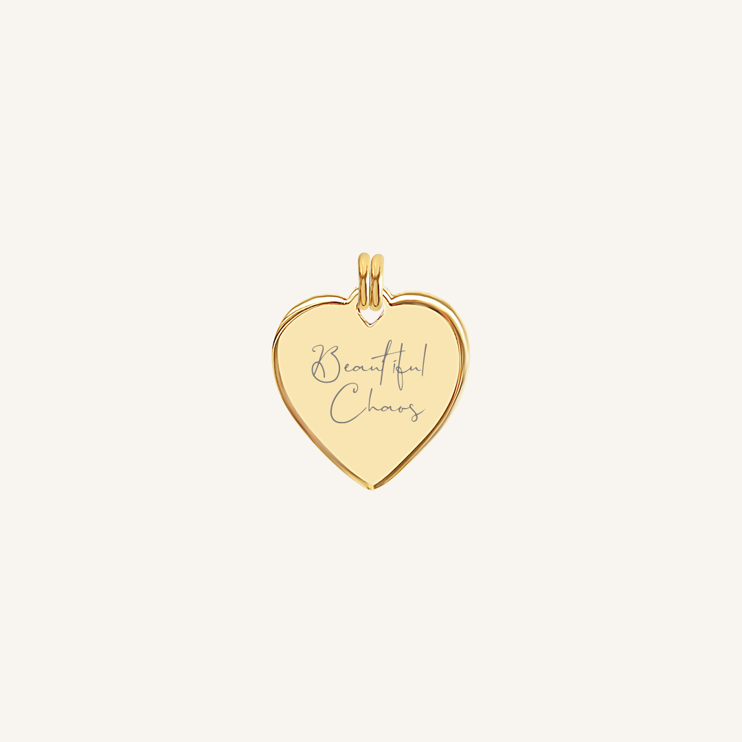 Etch Behold Heart Charm Necklace - Jessica Urlichs Inspired Jewelry for Women - Perfect for Valentine's Day Gifts, Anniversary Presents & Romantic Occasions