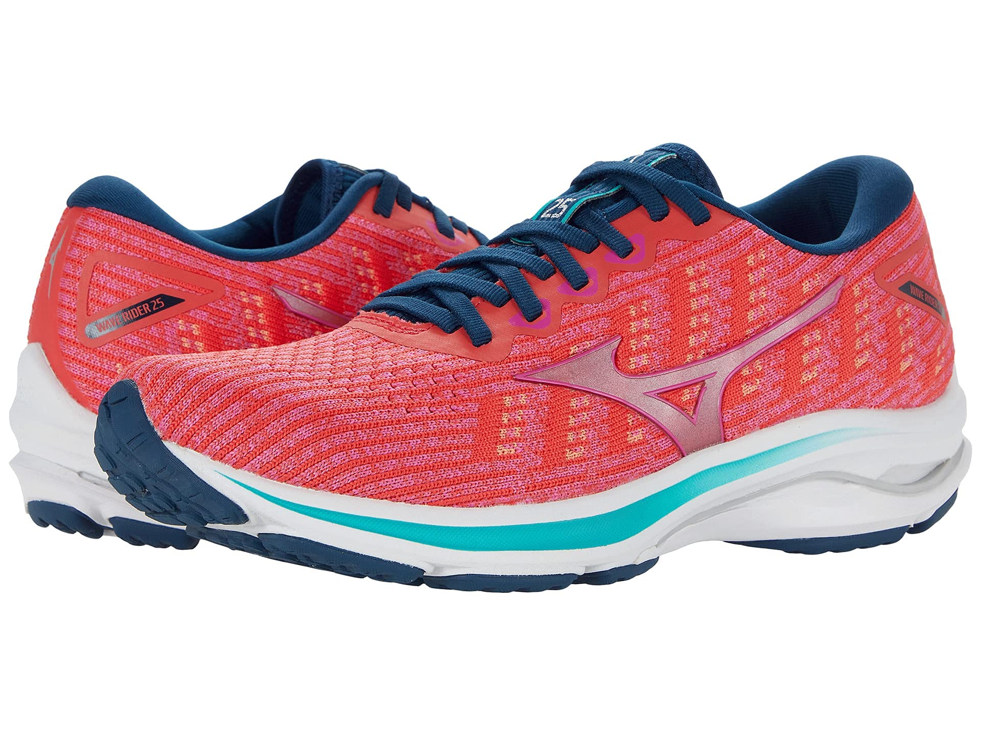 Mizuno Women's Wave Rider 25 Running Shoes - Lightweight Cushioned for Road Running & Training