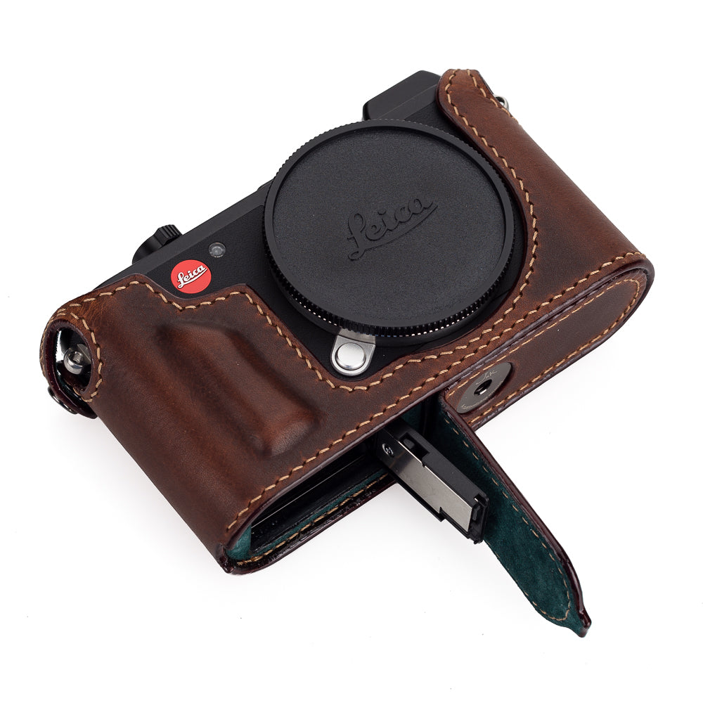Arte di Mano Premium Leather Half Case for Leica CL Camera with Battery Access Door - Rally Volpe Edition | Genuine Leather Protection Cover for Leica CL | Perfect for Travel, Street Photography & Camera Enthusiasts