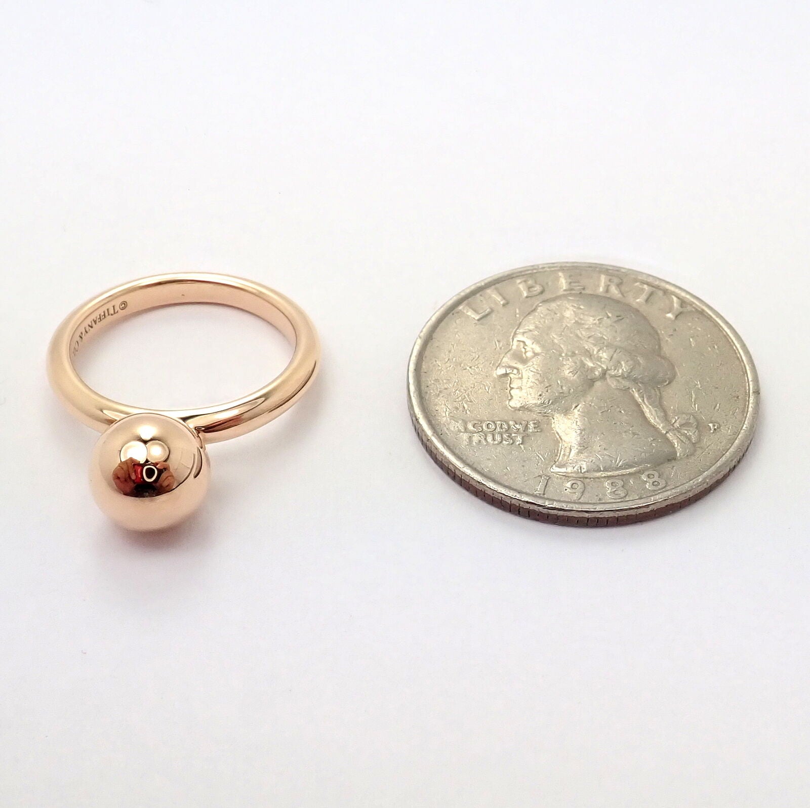 Tiffany & Co. 18k Yellow Gold New York Ball Globe Ring - Size 3.75 - Elegant Jewelry for Women, Perfect Gift for Anniversary, Birthday & Special Occasions