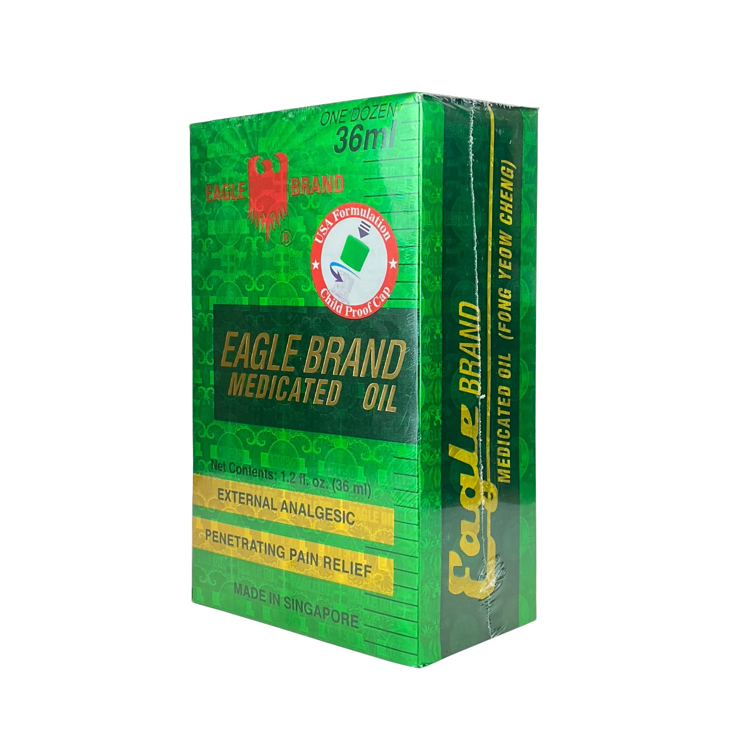 Eagle Brand Natural Medicated Oil for Muscle Aches, Joint Pain Relief - 12 Pack of 1.2 oz Bottles - Perfect for Sports Recovery, Massage Therapy & Arthritis Comfort