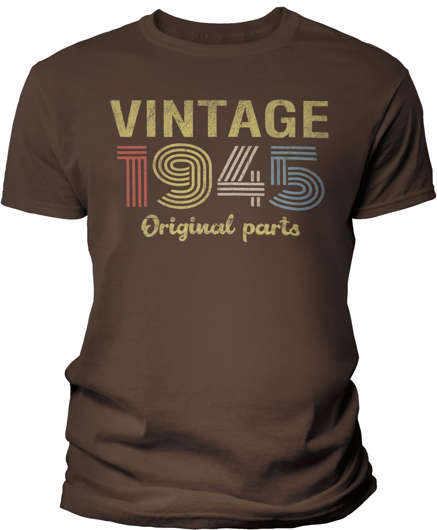 Vintage 1945 Retro 80th Birthday Gift for Men - Original Parts Themed T-Shirt - Perfect for Milestone Celebrations & Nostalgic Moments