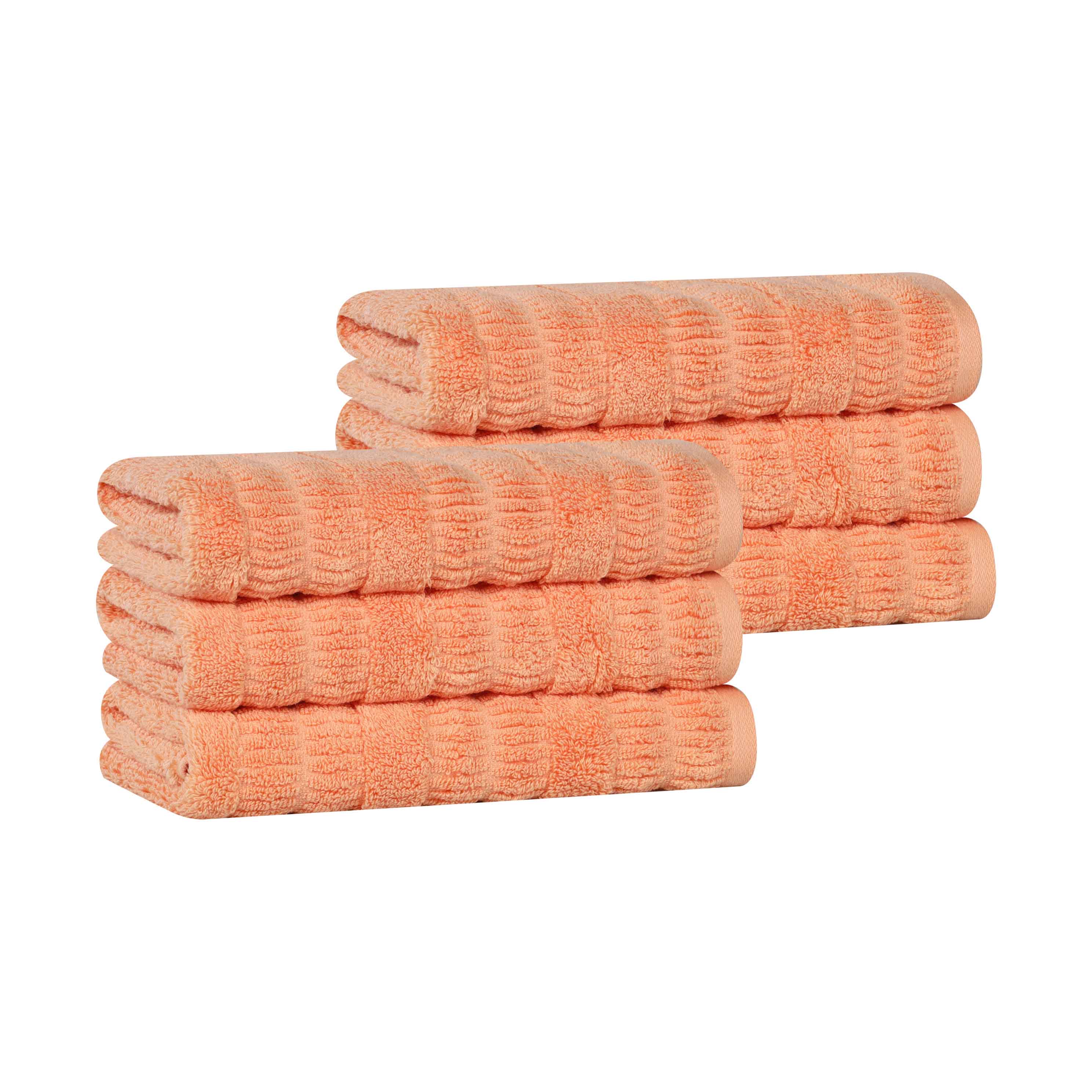 Premium Mika Smart Twist Cotton Solid Hand Towels - Set of 6, Soft & Absorbent Bathroom & Kitchen Towels for Home, Gym, Spa, and Travel Use