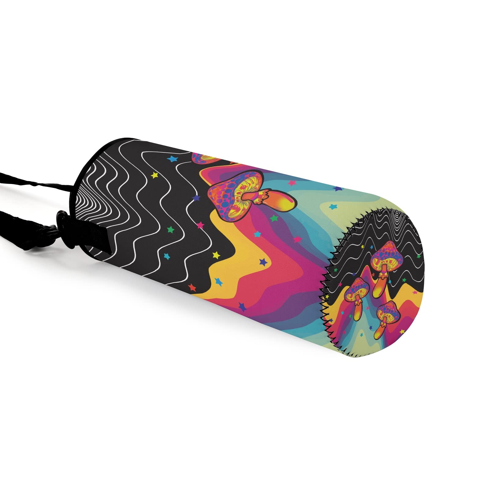 Custom Printed Insulated Neoprene Water Bottle Holder with Adjustable Shoulder Strap - Leakproof & Lightweight Bottle Cover for Hiking, Gym, Travel & Outdoor Activities