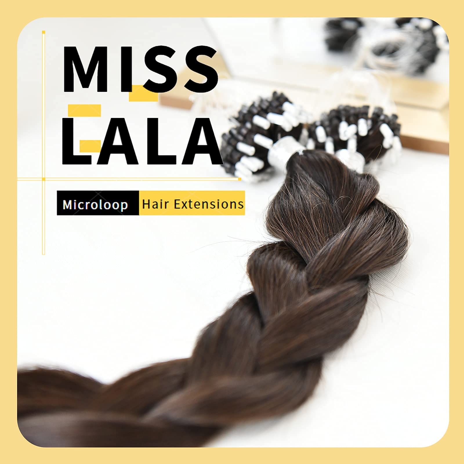 22 Inch 100% Human Hair Micro Loop Extensions - Remy Soft Straight Hair #2 Darkest Brown - 50 Strands (50g) | Perfect for Length & Volume, Styling, Parties & Everyday Wear