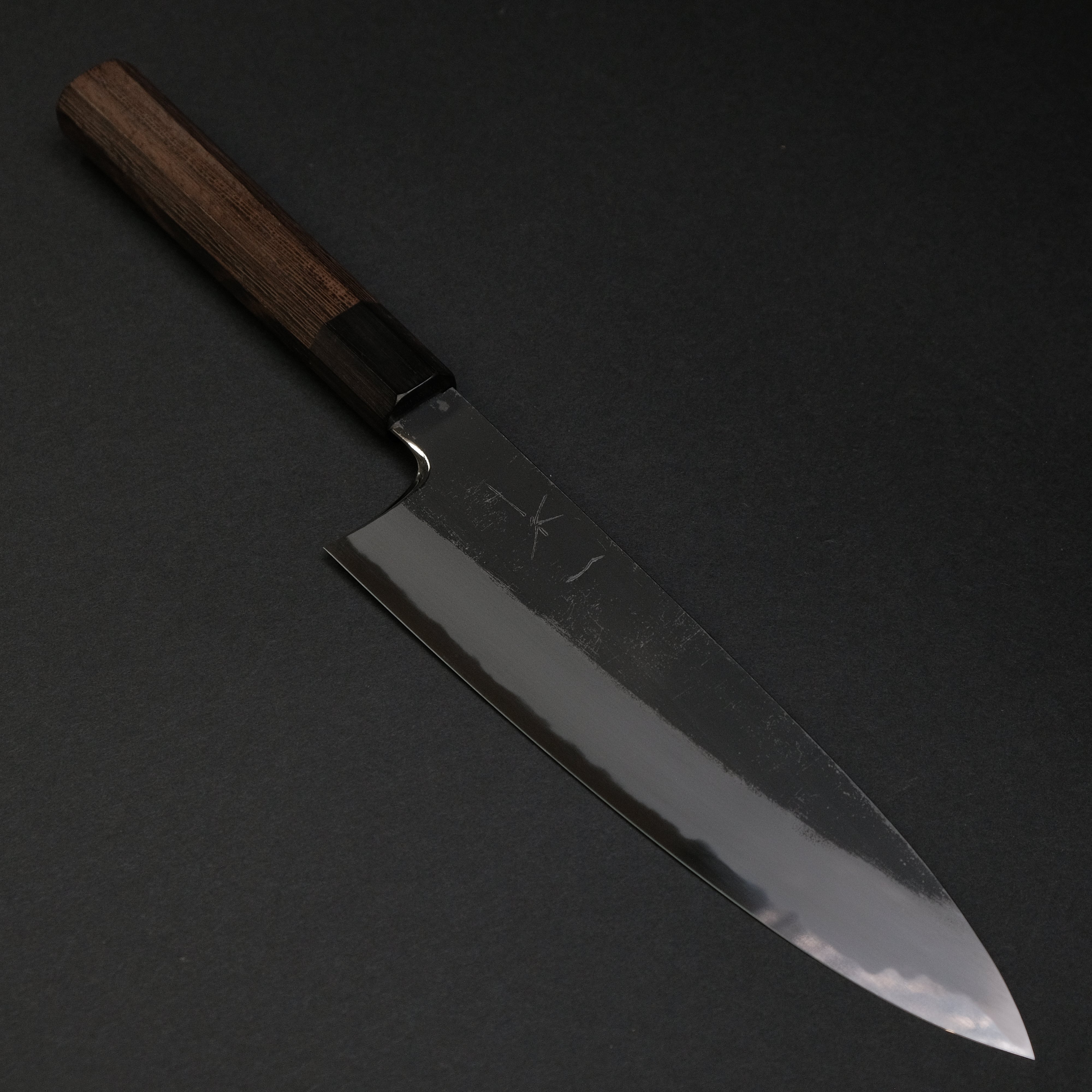 Hitohira Togashi White #2 Kurouchi Gyuto 210mm Japanese Chef Knife with Tagayasan Wood Handle - Professional Kitchen Knife for Slicing, Dicing & Meat Cutting