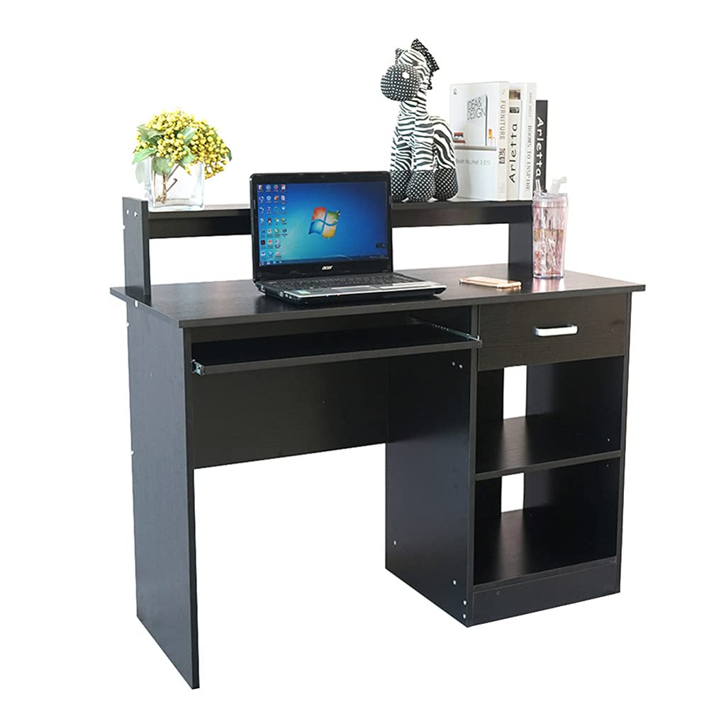 Modern E1 15MM Chipboard Computer Desk - Black Home Office Desk, Sturdy & Easy to Assemble, Simple Design for PC, Laptop & Gaming - Perfect for Small Spaces, Dorm Rooms & Home Offices