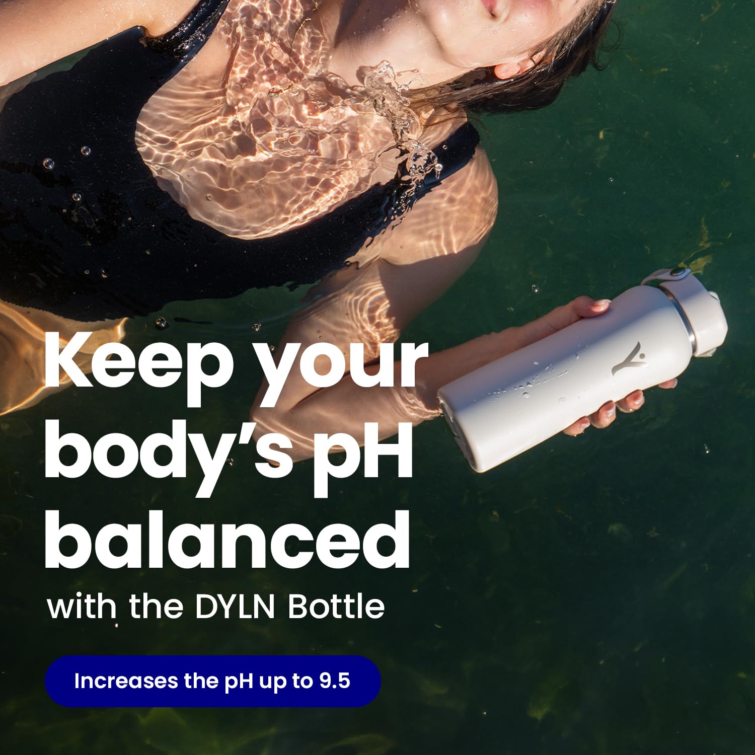 DYLN Alkaline Water Bottle - Portable Hydrogen Water Generator with 9.5 pH Hydrogen-Rich Water | Vacuum Insulated Stainless Steel Bottle Keeps Drinks Cold 24 Hours | Perfect for Gym, Hiking & Daily Hydration
