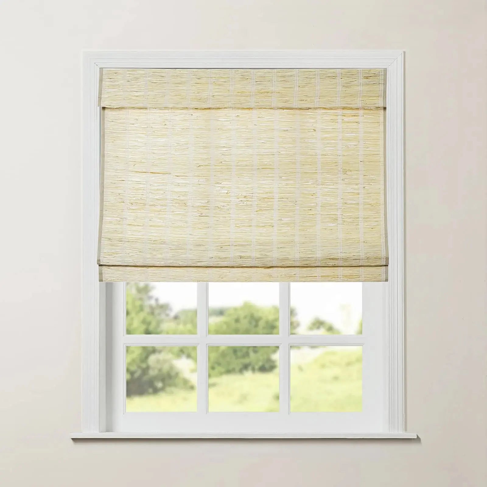 Rae Natural Ramie Jute Woven Wood Window Shades - Series M | Eco-Friendly Bamboo Blinds for Living Room, Bedroom & Office | Light Filtering & UV Protection