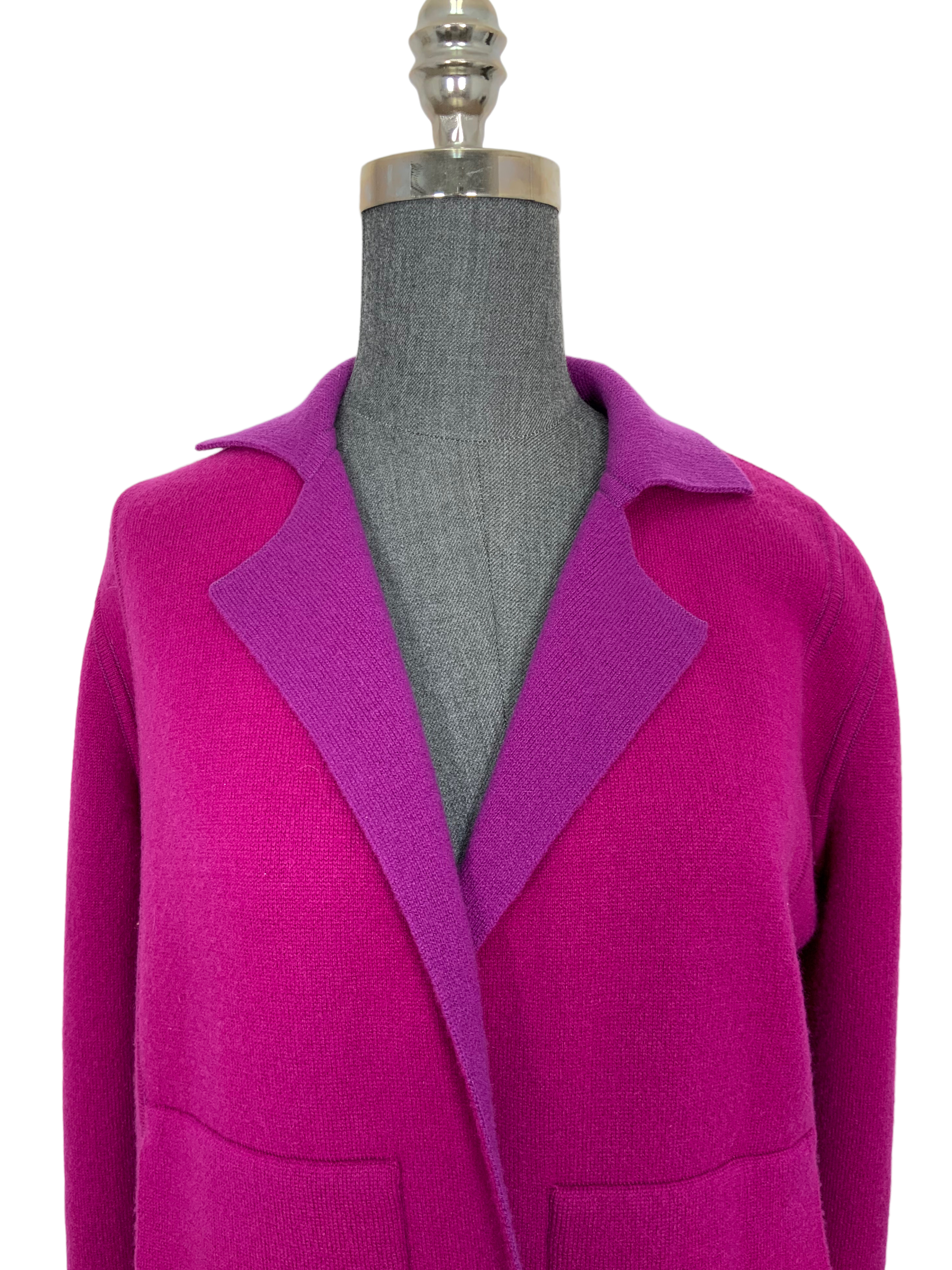 AKRIS Reversible Short Cashmere Cardigan for Women - Soft & Luxurious M Size - Perfect for Office, Travel & Casual Wear