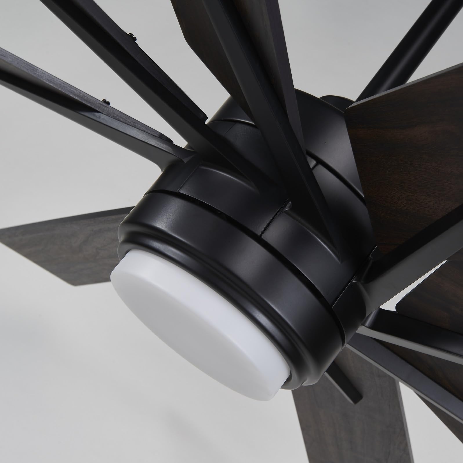 72 Inch Black Indoor Ceiling Fan with Light & Remote Control - Reversible DC Silent Motor, 110V ETL Certified - Perfect for Living Room, Dining Room, Bedroom, Basement & Kitchen - Energy Efficient Cooling & Stylish Home Decor