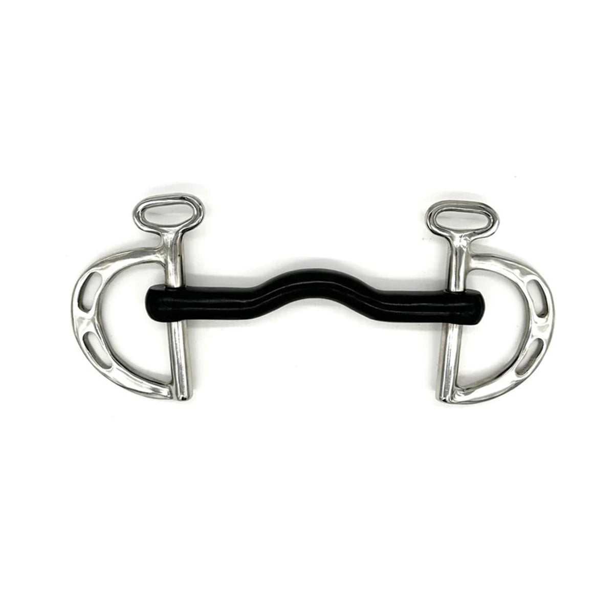 AJR Vulcanite Port Kimberwick Bit - High-Quality Horse Bit for English Riding, Dressage & Show Jumping | Durable & Comfortable for Training & Competition