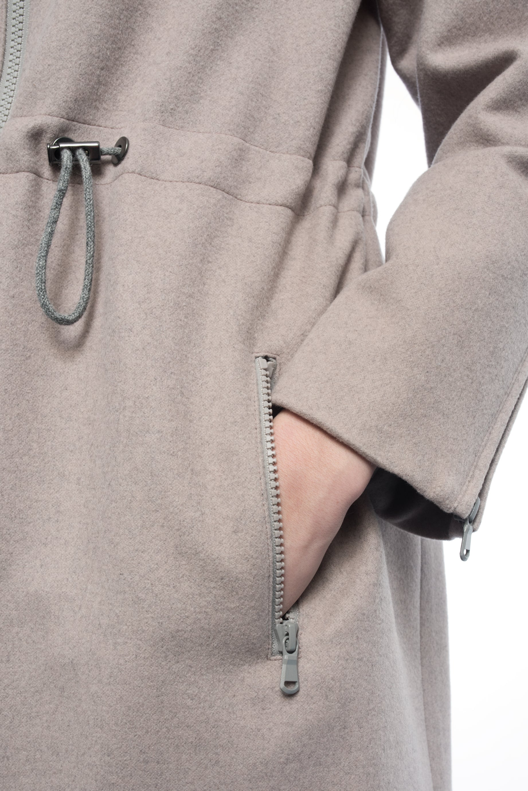 Brunello Cucinelli Women's Quarz Pink Beaded Trim Parka Coat - Winter Warm Fashion Outerwear for Casual & Formal Occasions