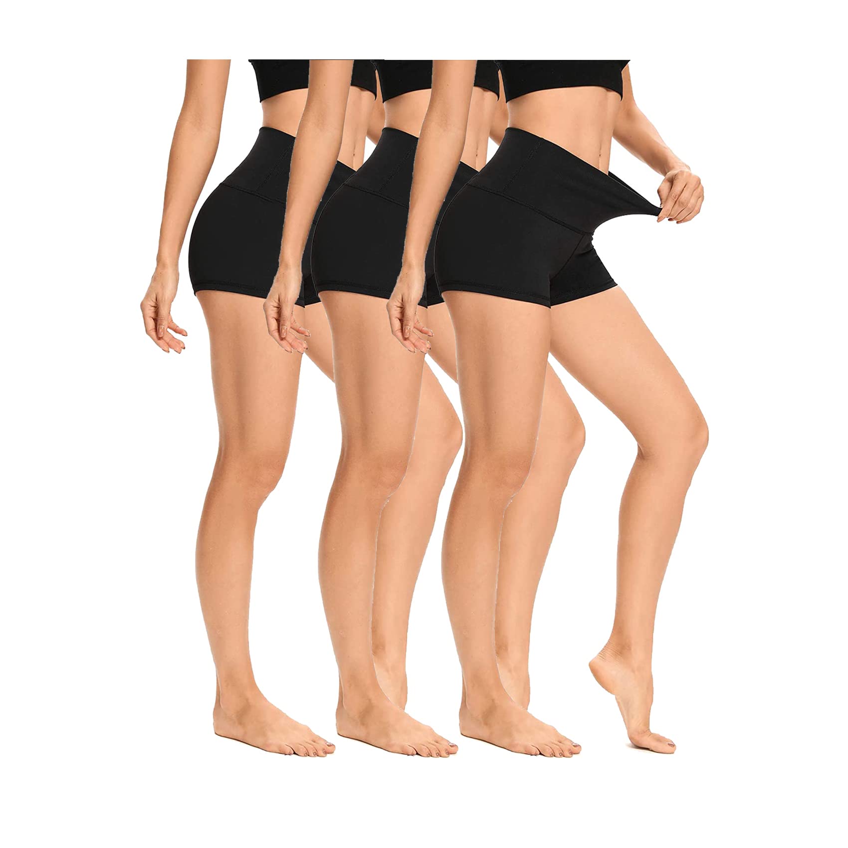 LXNMGO High Waist Yoga Shorts for Women - 2