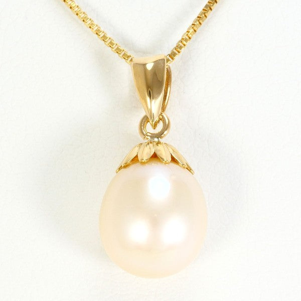 18K Yellow Gold Pearl Necklace for Women - Elegant Bridal Jewelry & Wedding Gift - Perfect for Anniversaries, Parties & Special Occasions