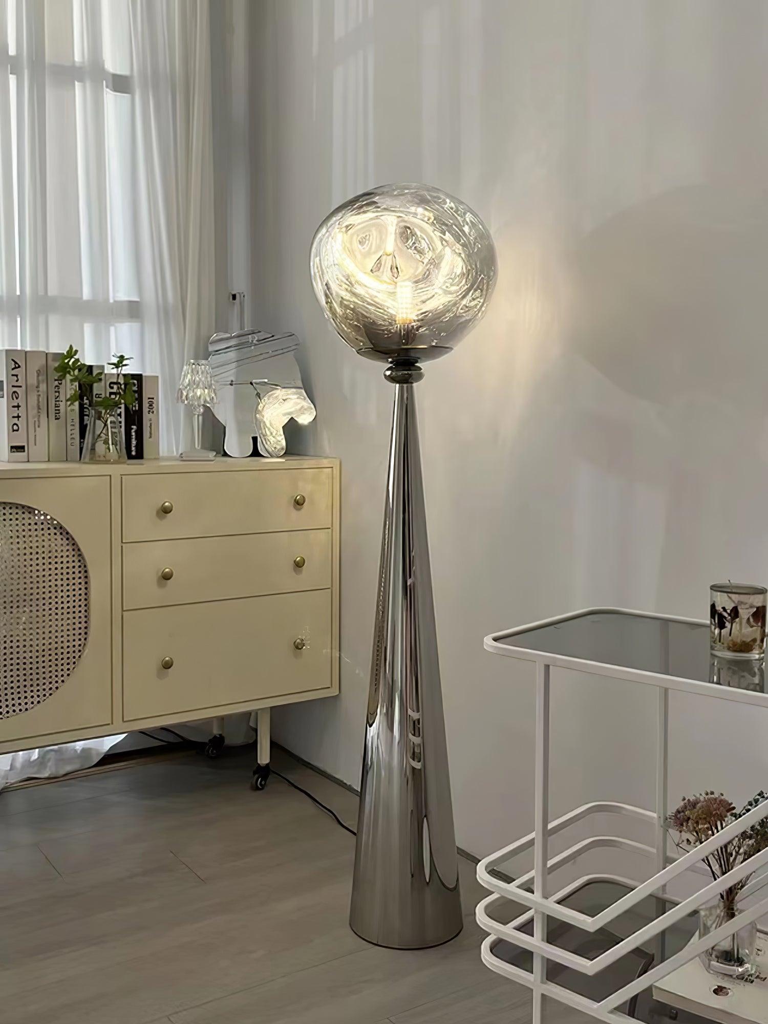 Modern Cone Lava Floor Lamp - 3D Printed Volcanic Rock Design LED Light for Living Room, Bedroom & Office - Ambient Lighting for Home Decor & Relaxation