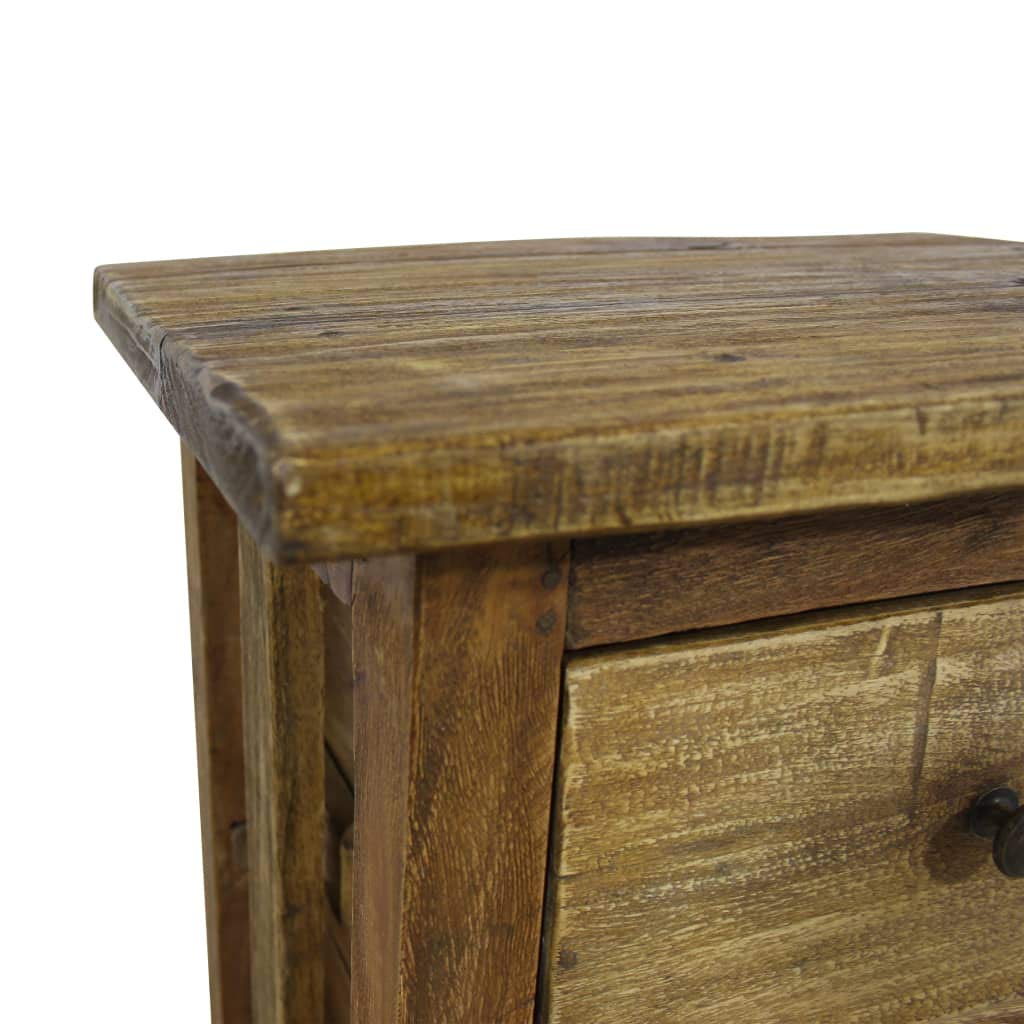 Reclaimed Wood Nightstand with 2 Drawers - 15.7