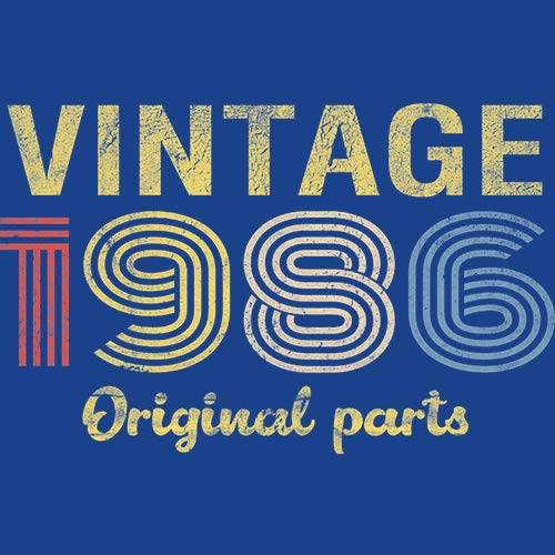 Vintage 1986 Retro 39th Birthday Gift for Men - Original Parts Themed T-Shirt - Perfect for 39th Birthday Parties & Nostalgic Celebrations