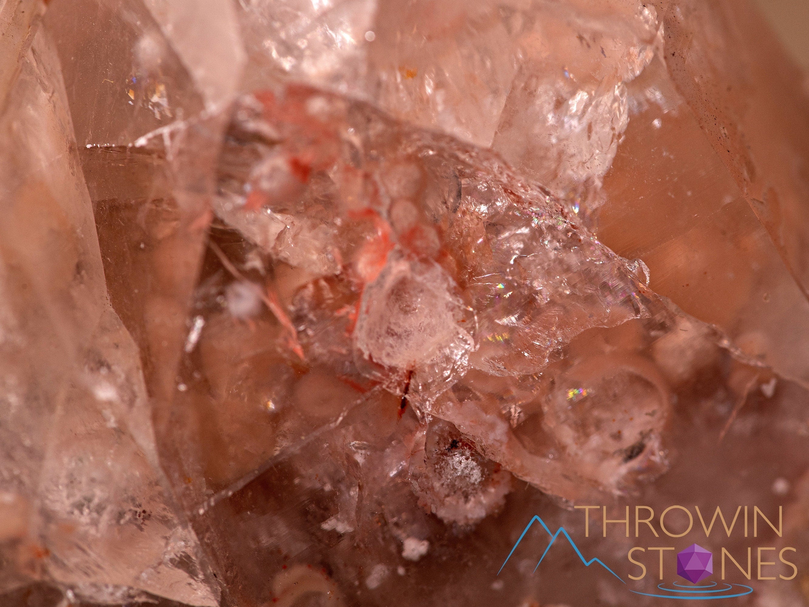 Natural QUARTZ Raw Crystal Cluster with HEMATITE & KAOLINITE - Healing Stones for Home Decor, Spiritual Gifts, Meditation & Feng Shui - Perfect Housewarming Present & Positive Energy Decor (40884)