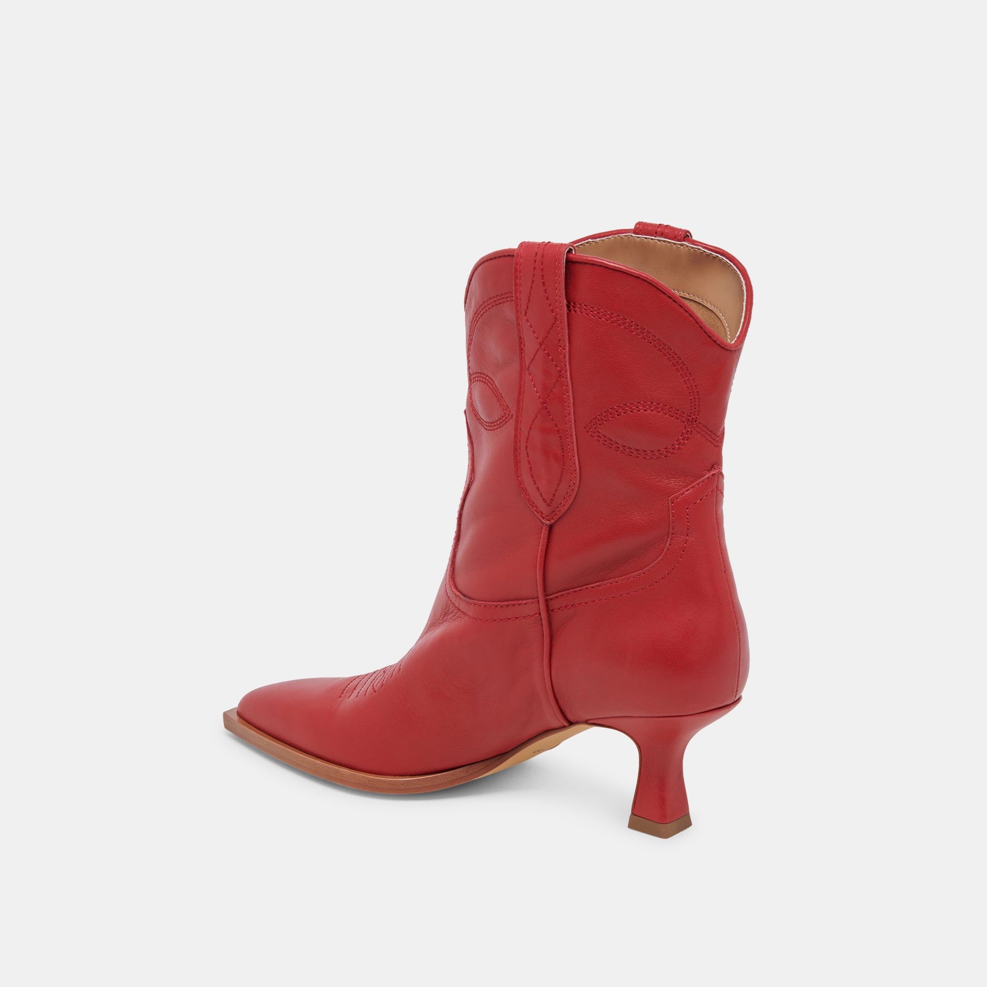 Red Leather Angel Booties for Babies - Soft & Comfortable First Walking Shoes - Perfect for Newborns, Christenings, and Photo Shoots