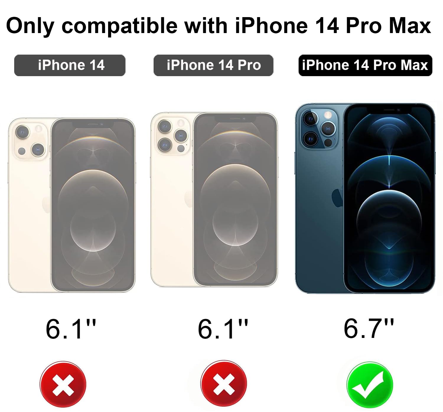 Premium Shockproof iPhone 14 Pro Max Case (6.7 inch) with MagSafe Compatibility, Camera Lens Protector & Metal Kickstand - Durable Black Protective Cover for Everyday Use, Travel & Outdoor Activities