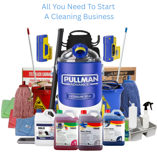 Pullman Commander PL950 Commercial Cleaning Startup Kit - Heavy-Duty Battery Scrubber for Floors, Tiles & Hard Surfaces - Ideal for Offices, Warehouses & Retail Stores