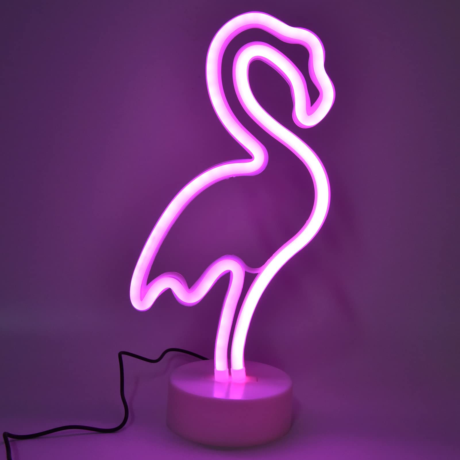 Pink Flamingo Neon Sign LED Light - Home & Bar Decor for Bedroom, Party, Holiday - Durable Base Included - Perfect for Girls Room, Themed Events & Nightlife Ambiance