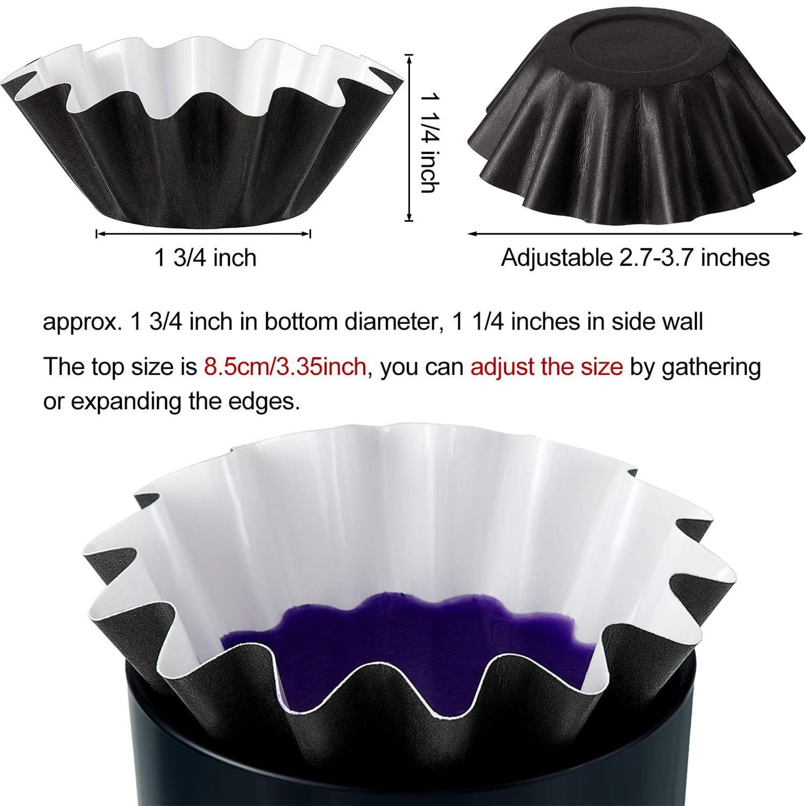 Boao Reusable Wax Warmer Liners - 150pcs Leakproof Wax Melt Containers for Electric Scented Candle Warmers & Burners | Black Paper Holders for Aromatherapy, Home Fragrance & Relaxation