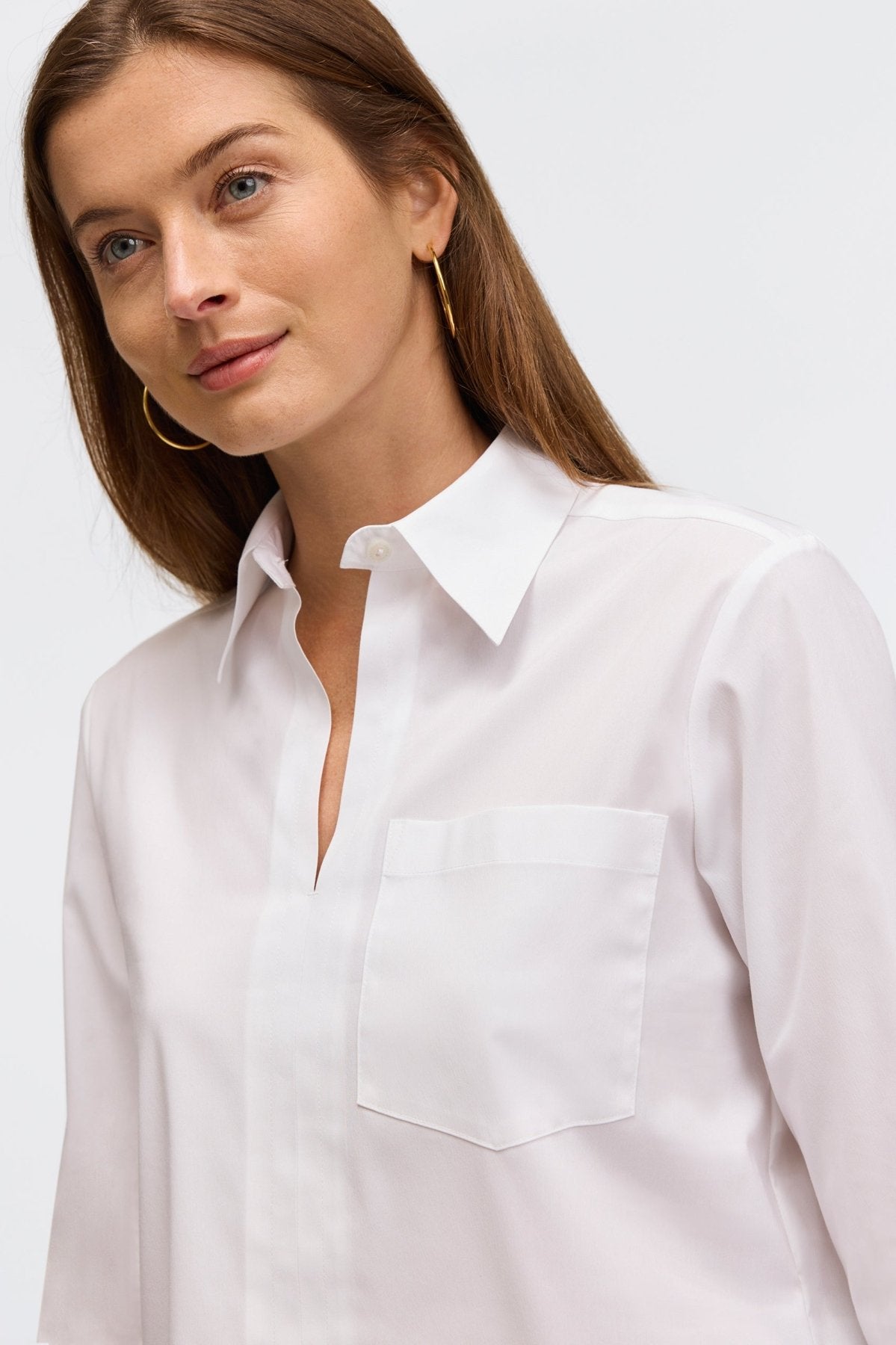 Bella Wrinkle-Free Stretch Long Sleeve Shirt for Women - Comfortable Office & Casual Wear
