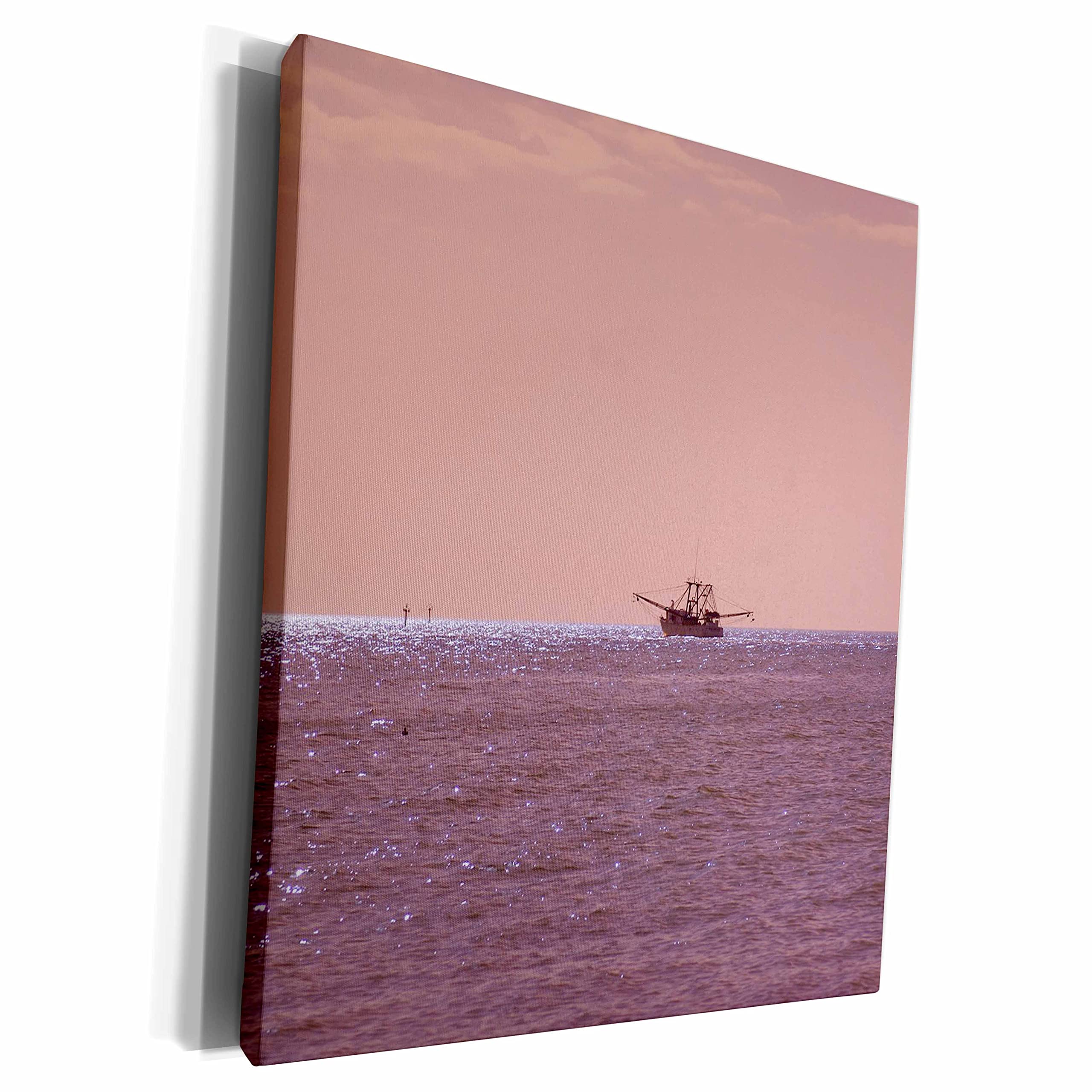 Florida Shrimper Boat at Sunset - Premium Museum Grade Canvas Wall Art Print for Living Room, Bedroom & Office Decor